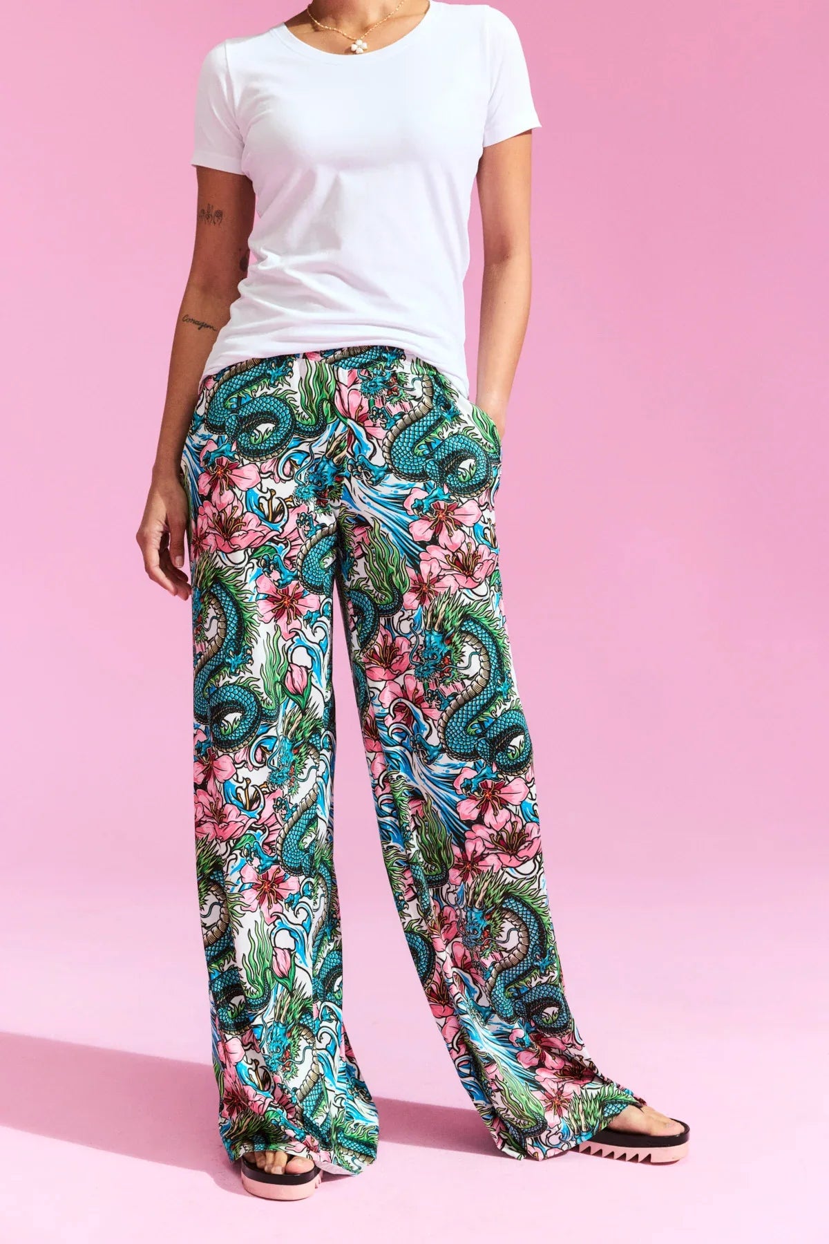 Marlene Hose mit Muster von dem Hamburger Modelabel stegmann mode