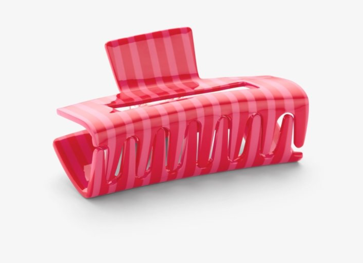 Haarklammer gestreift rechteckig