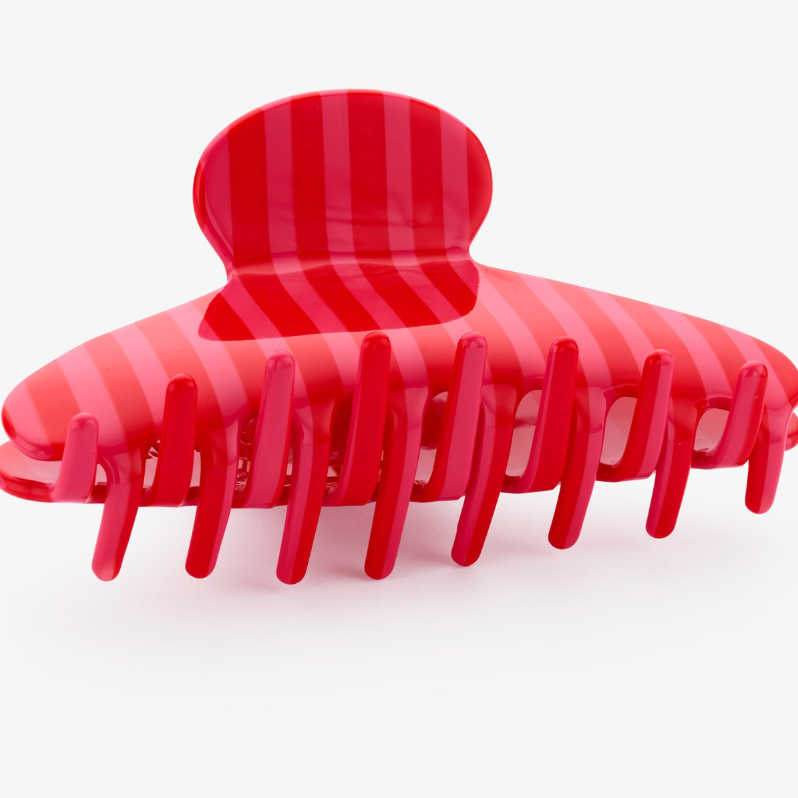 Haarklammer gestreift oval