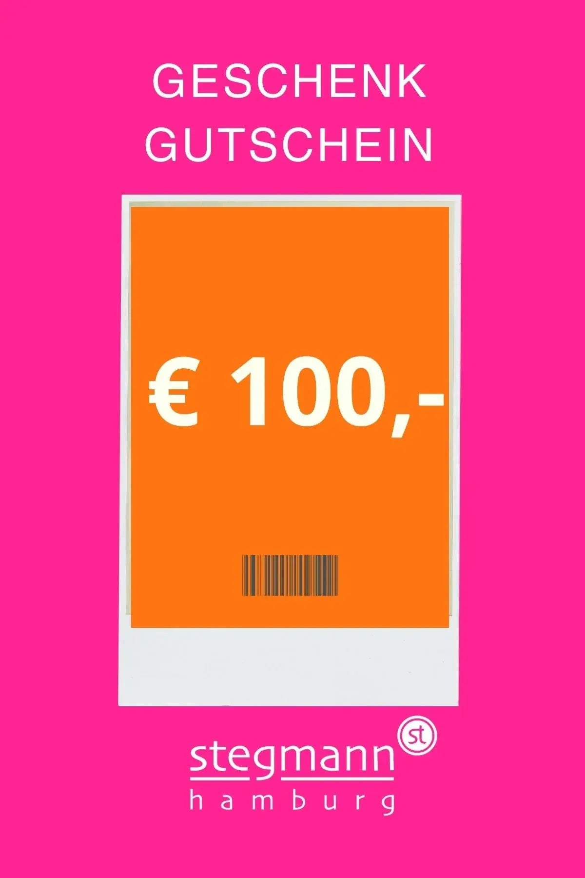 Geschenkgutschein 100 Euro vom Hamburger Modelabel stegmann mode