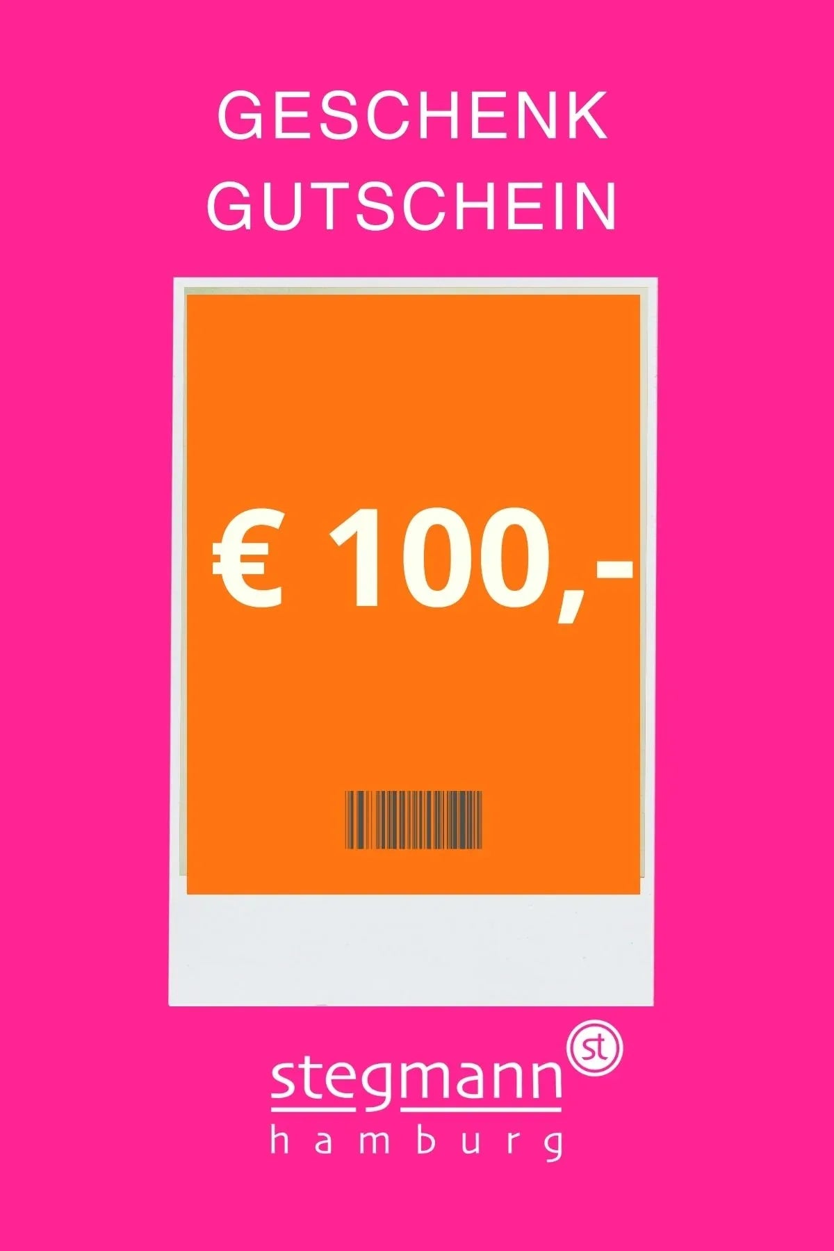 Geschenkgutschein 100 Euro vom Hamburger Modelabel stegmann mode