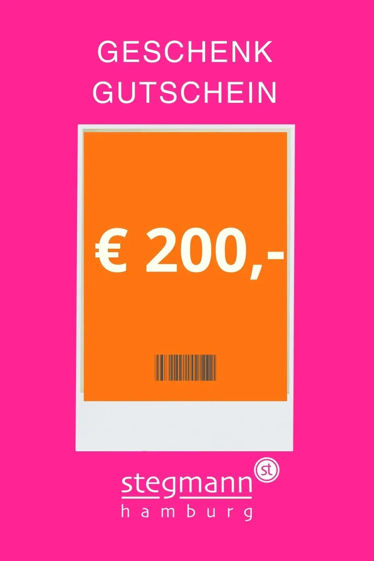 Geschenkgutschein 200 Euro vom Hamburger Modelabel stegmann mode