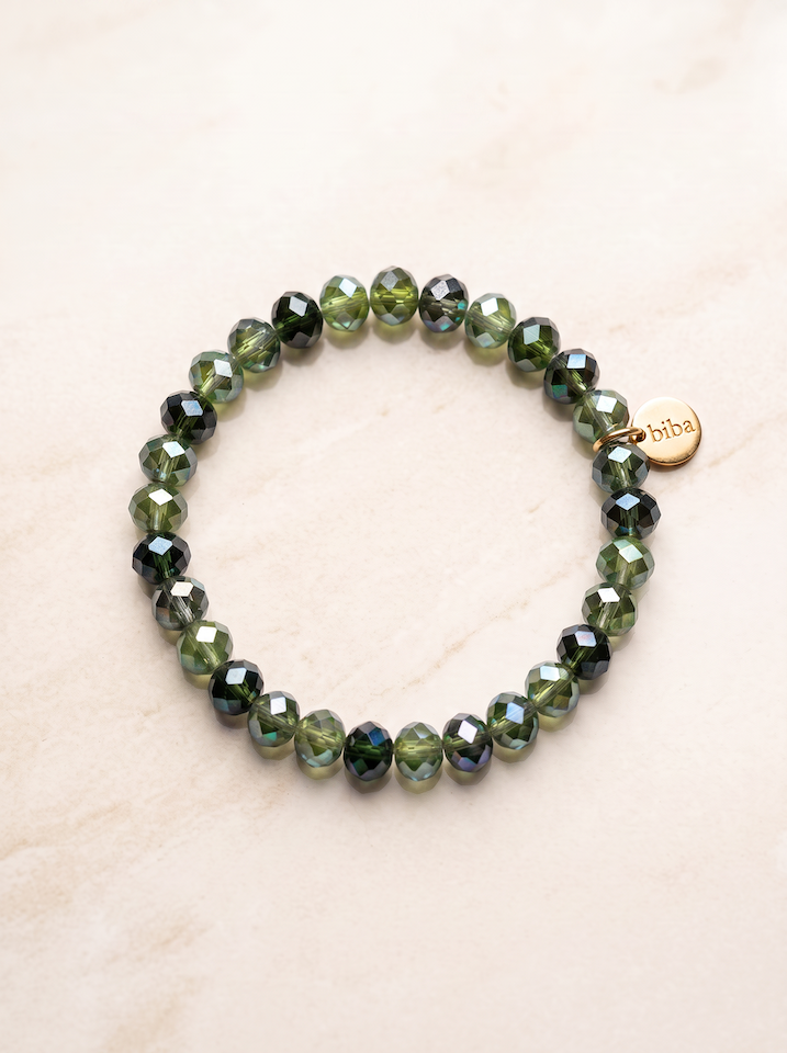 Produktfoto Armband Glitzerperle von biba in der Farbe grün vom Hamburger Modelabel Stegmann Mode