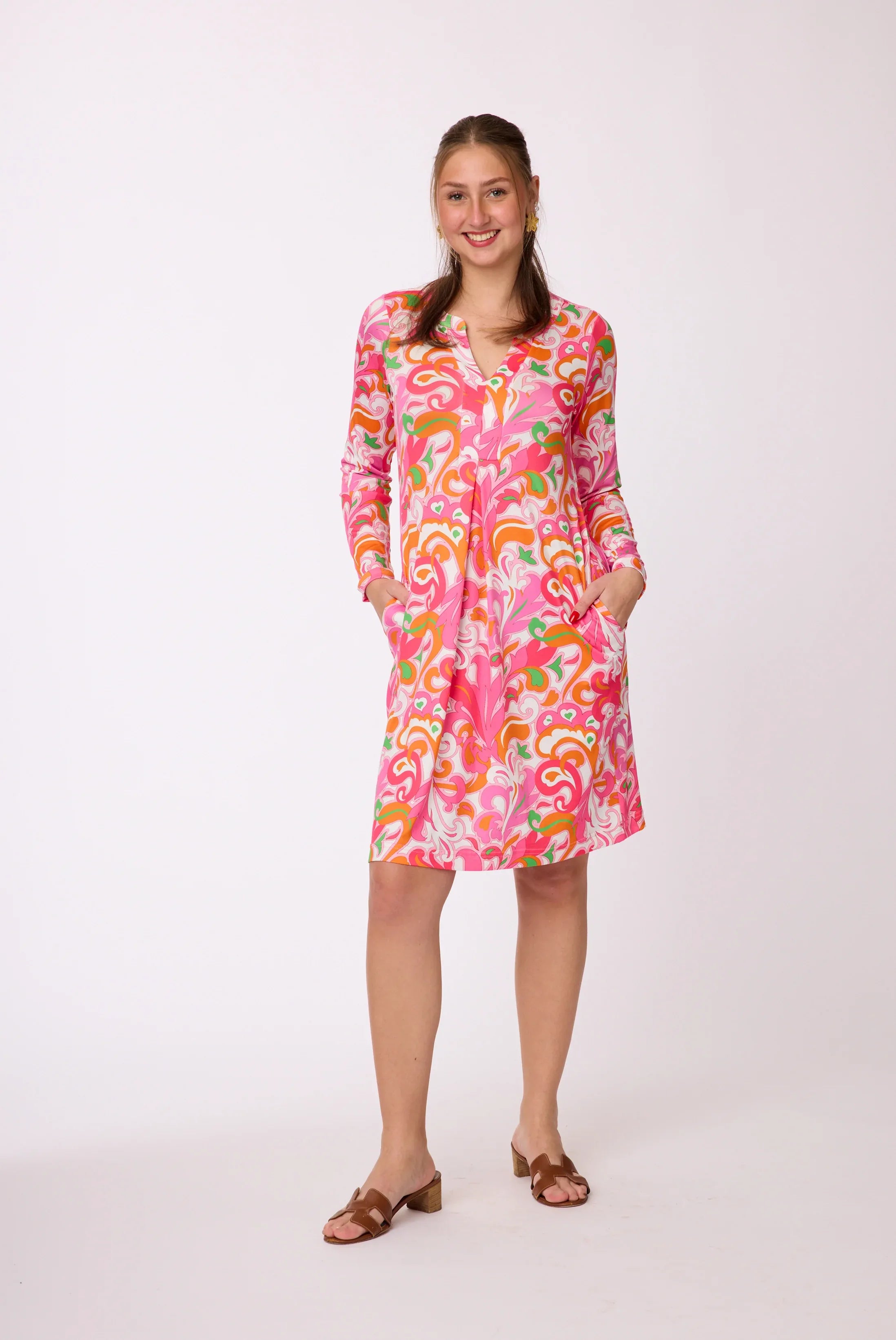 Kleid mit Muster von dem Hamburger Modelabel stegmann mode