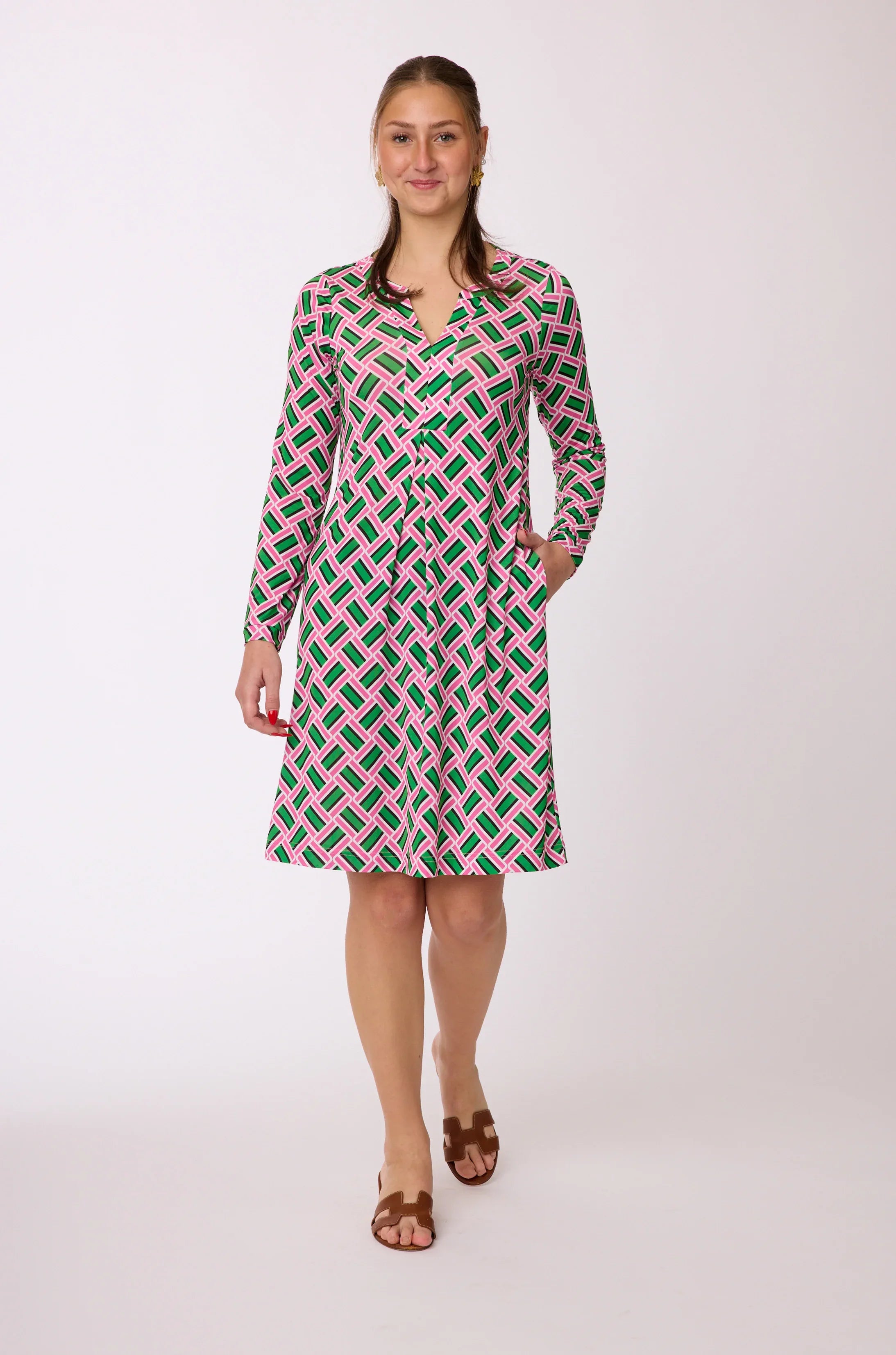 Kleid mit Muster von dem Hamburger Modelabel stegmann mode