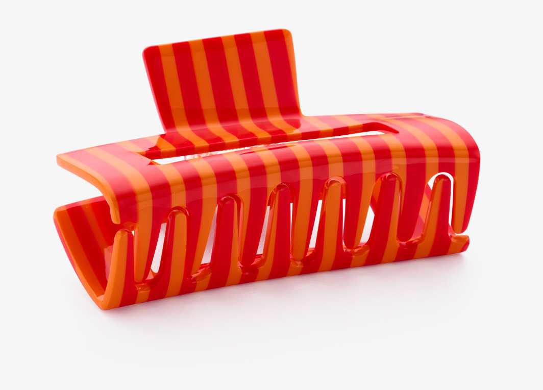 Haarklammer gestreift rechteckig