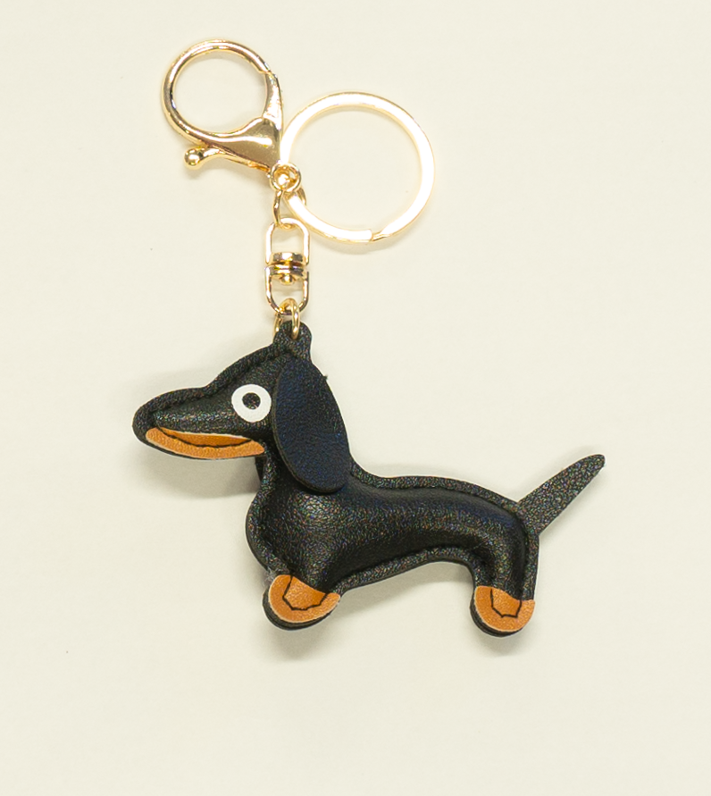 Schlüsselanhänger mit Dackel Motiv Farbe schwarz vom Hamburger Modelabel stegmann modemode