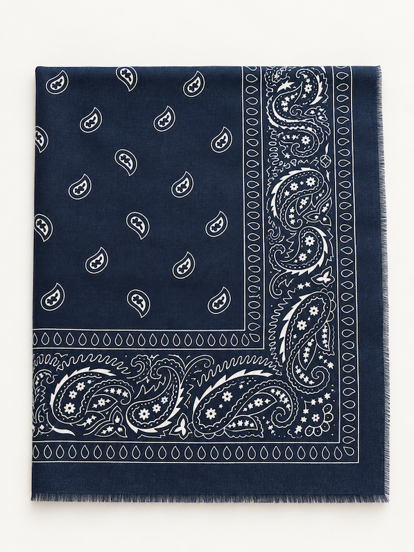 Produktfoto vom Tuch Flauschbandana im Farbmuster Blau vom Hamburger Modelabel stegmann mode