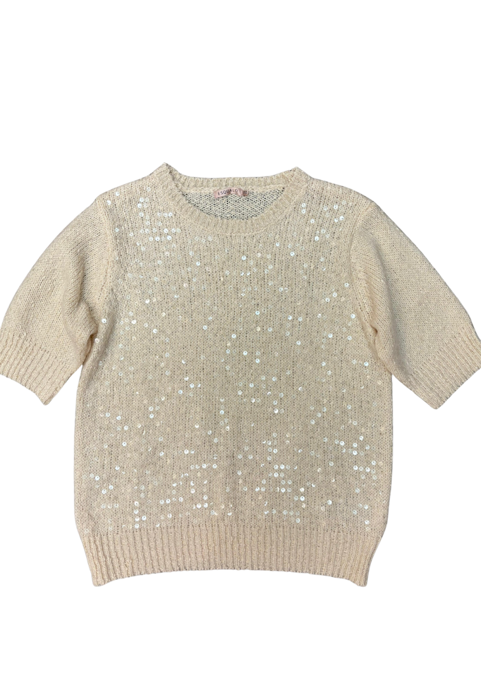 Produktfoto Pullover mit Pailletten und 1/2 Arm vom Hamburger Modelabel stegmann mode