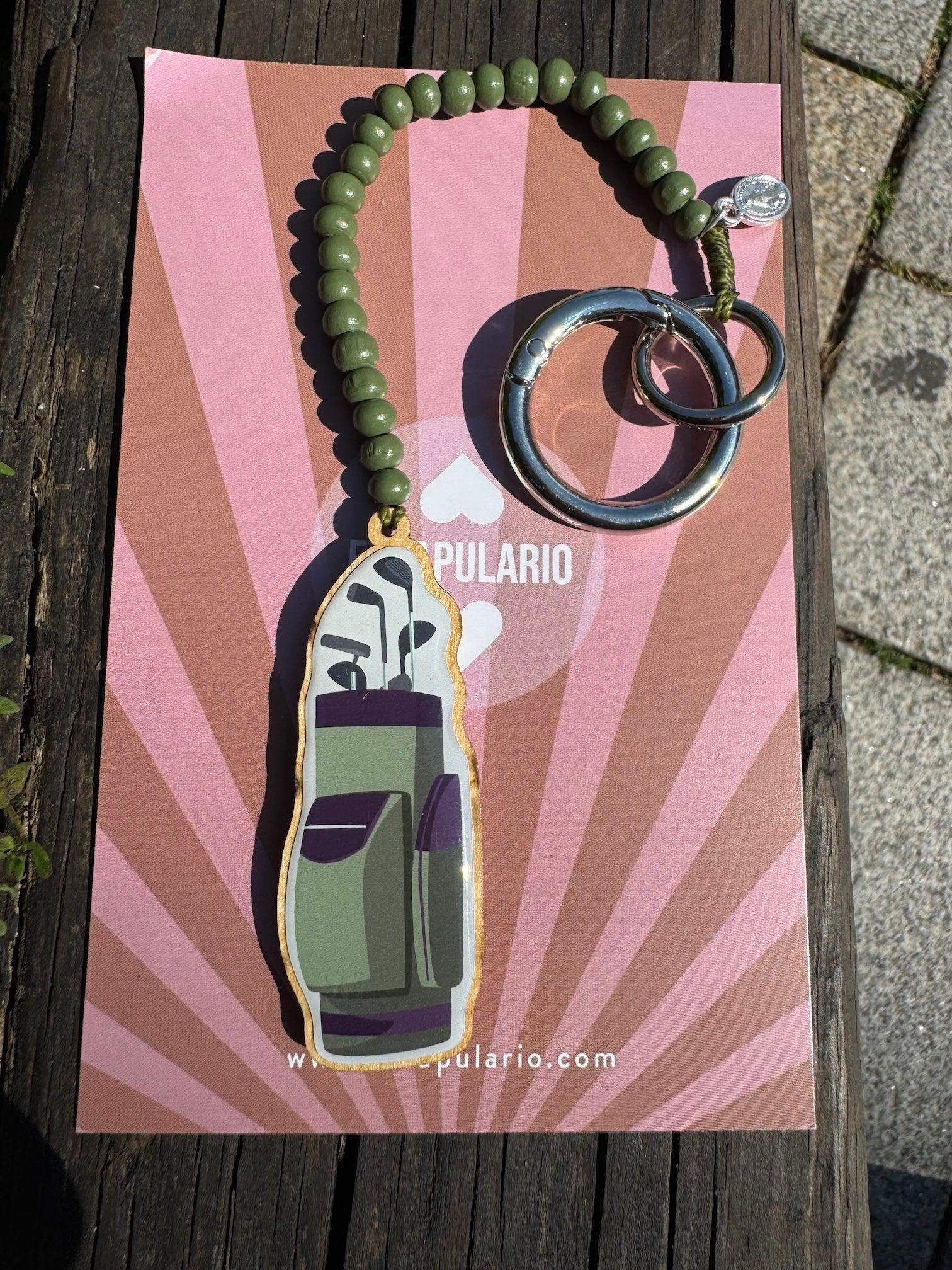 Taschen und Schlüsselanhänger mit Golfbag Motiv vom Hamburger Modelabel stegmann mode