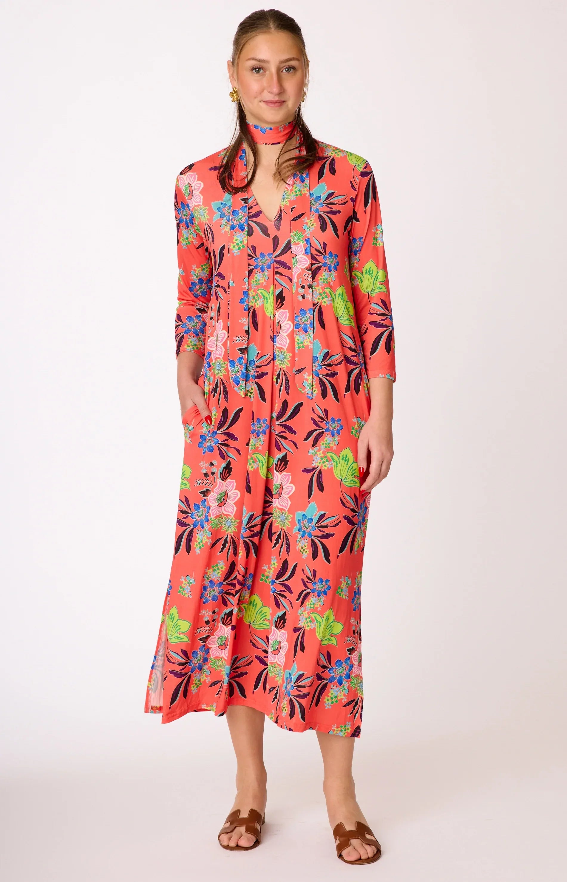 Midikleid mit Muster von dem Hamburger Modelabel stegmann mode