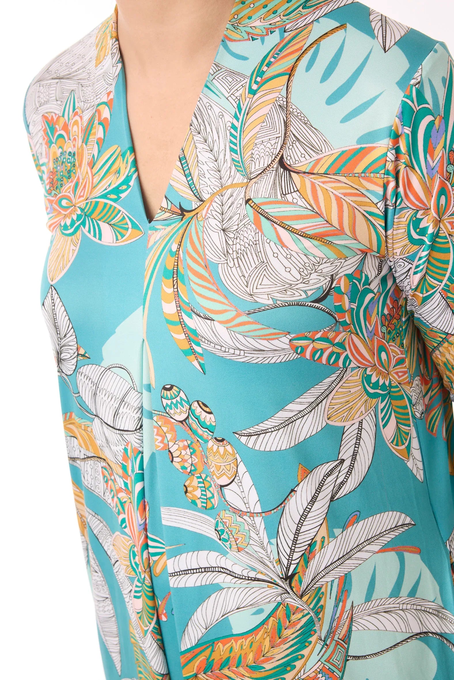 Midikleid mit Muster von dem Hamburger Modelabel stegmann mode