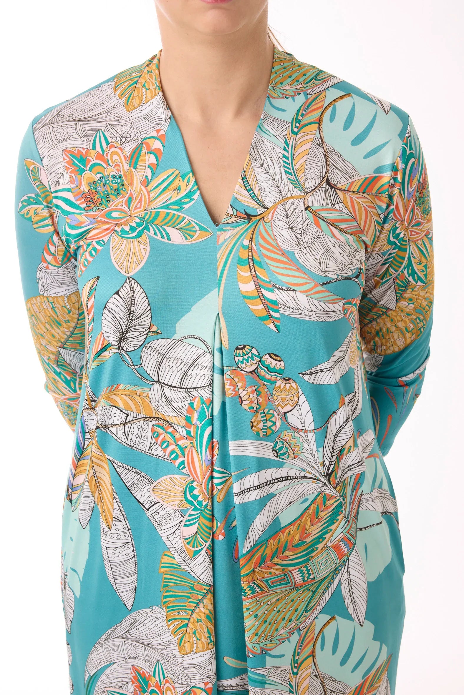 Midikleid mit Muster von dem Hamburger Modelabel stegmann mode