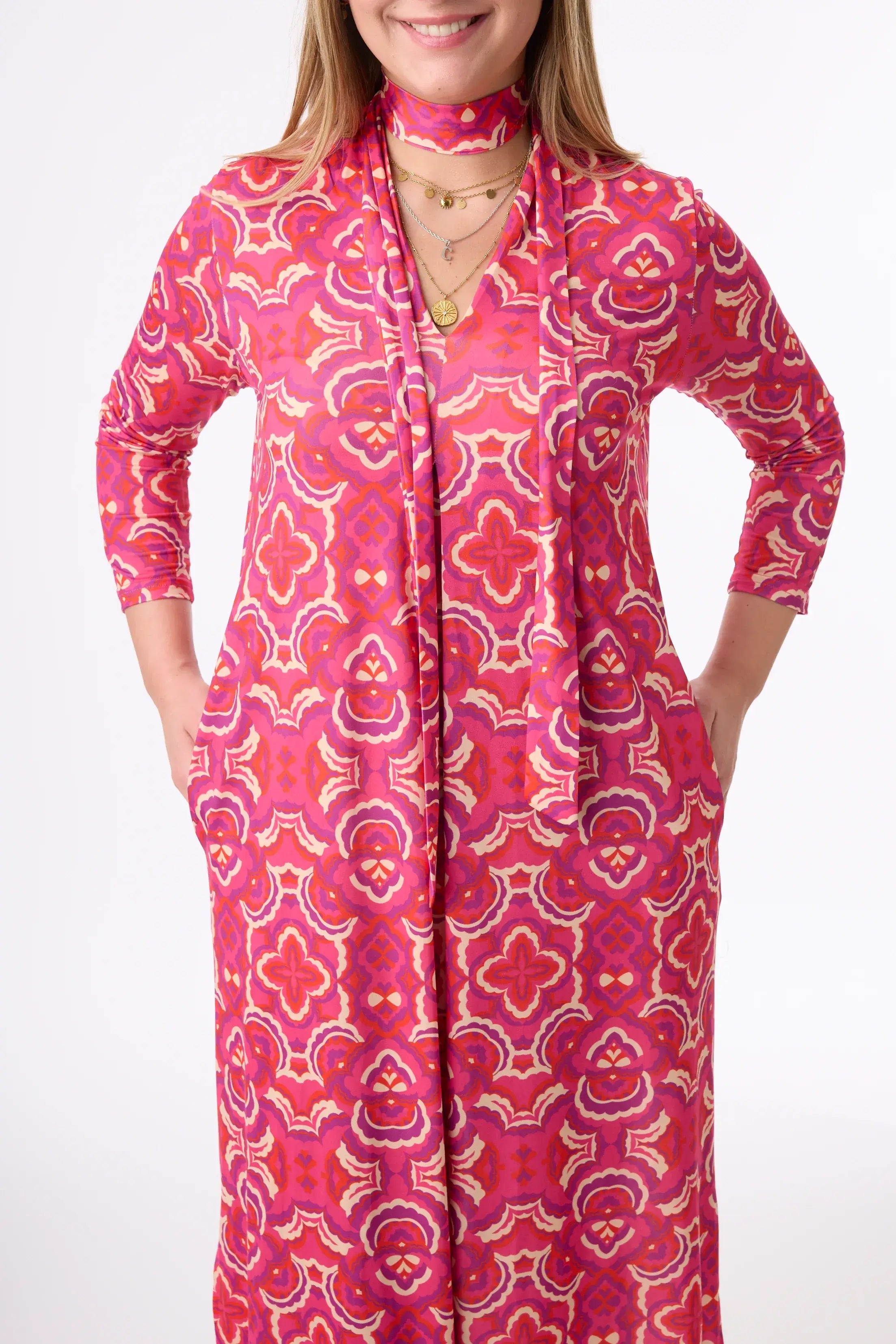 Midikleid Happy im Print Illusion vom Hamburger Modelabel stegmann mode