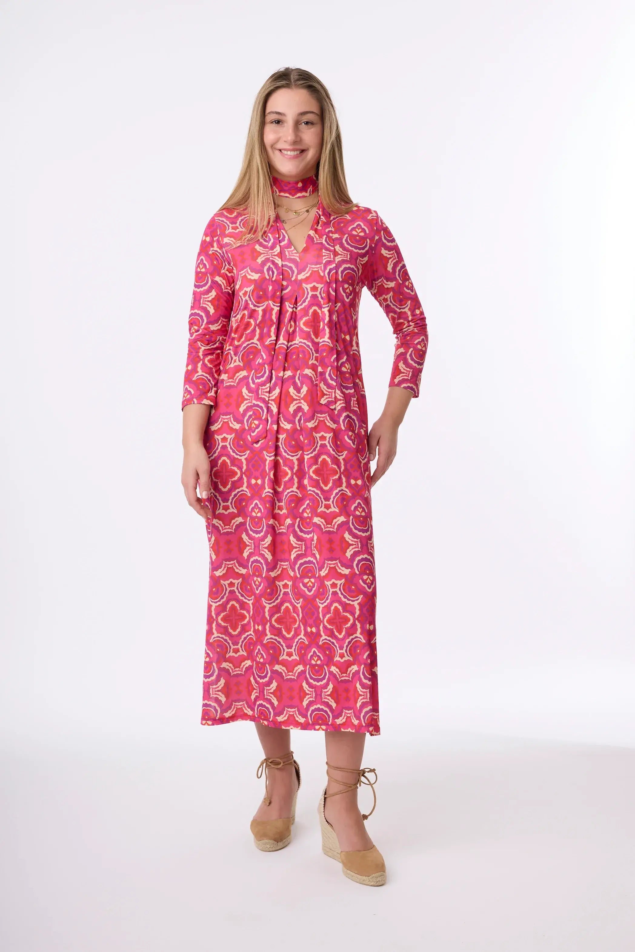 Midikleid Happy im Print Illusion vom Hamburger Modelabel stegmann mode