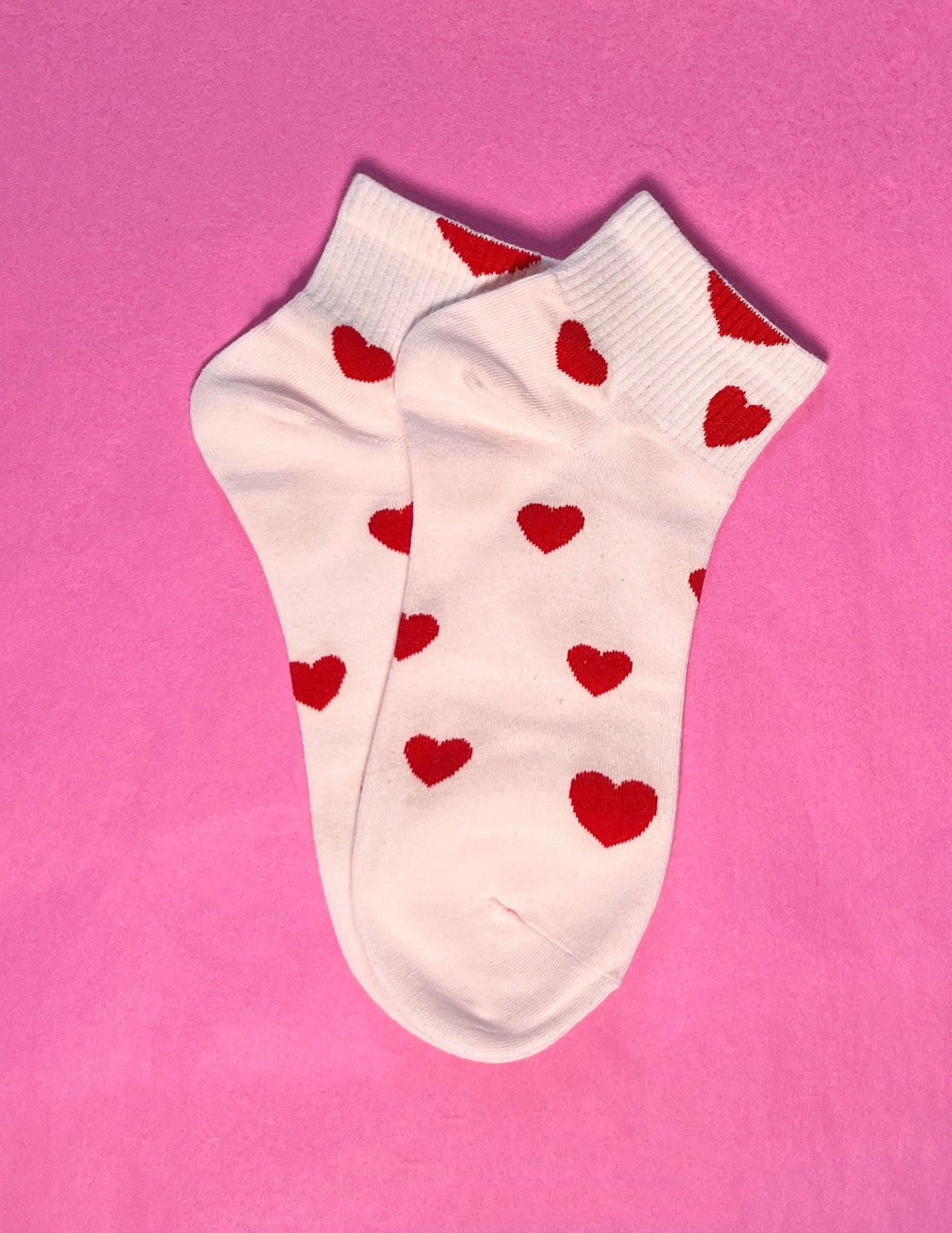 Rose Socken mit Muster Herz kurz vom Hamburger Modelabel stegmann mode