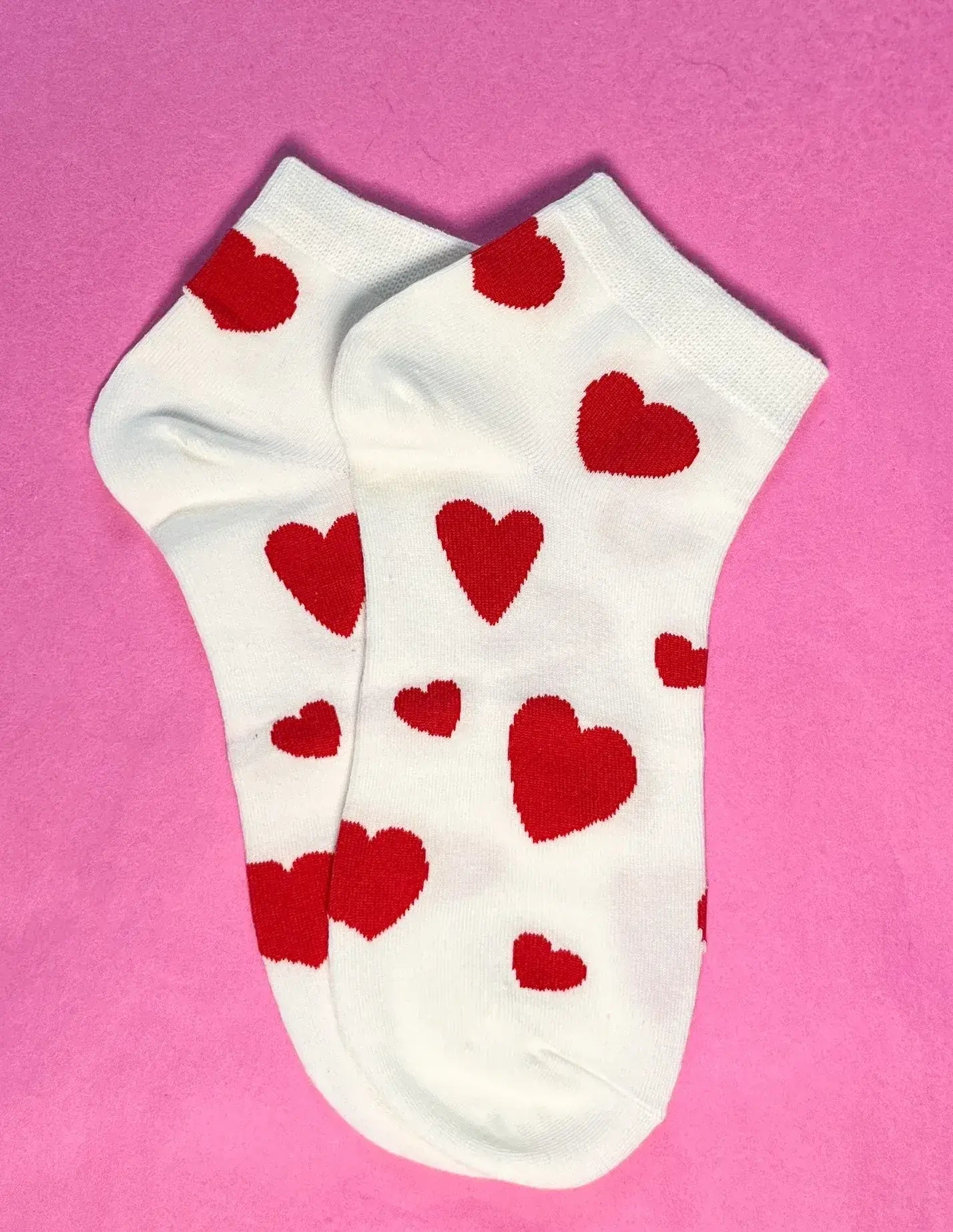 Weiße Socken mit Muster Herz kurz vom Hamburger Modelabel stegmann mode