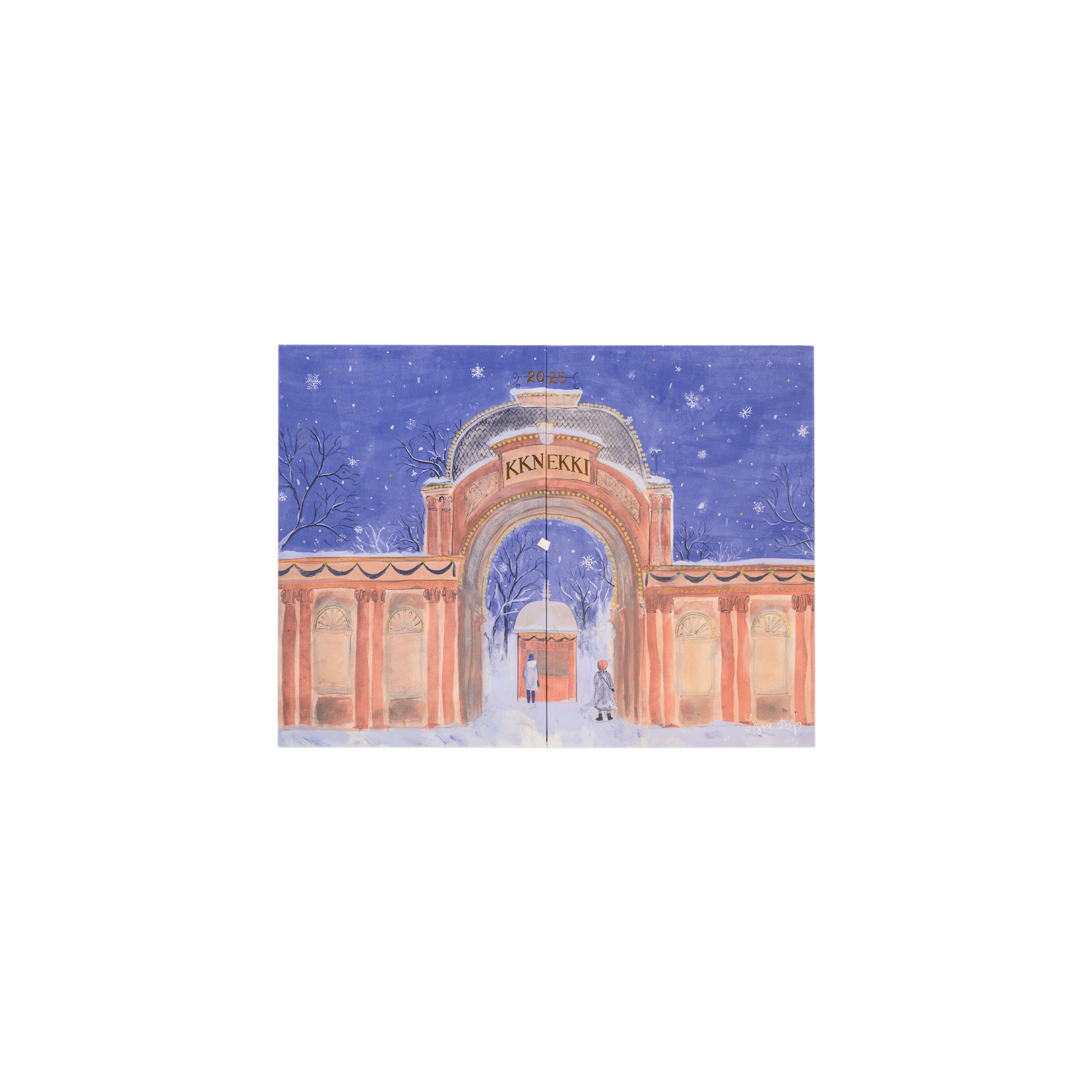 Original KKNEKKI Adventskalender 2025 Frontansicht vom Hamburger Modelabel stegmann mode