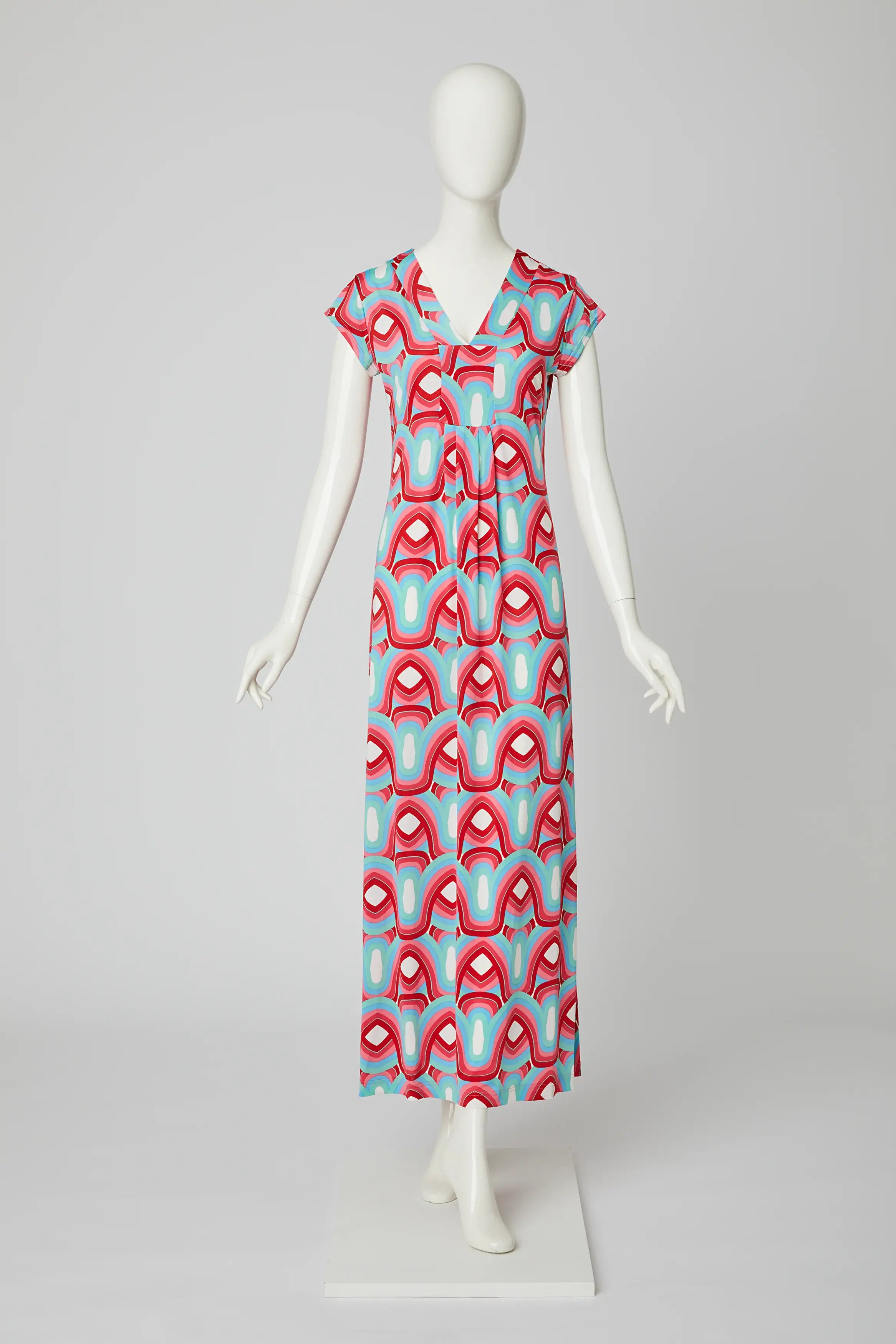 langes Kleid mit Muster von dem Hamburger Modelabel stegmann mode