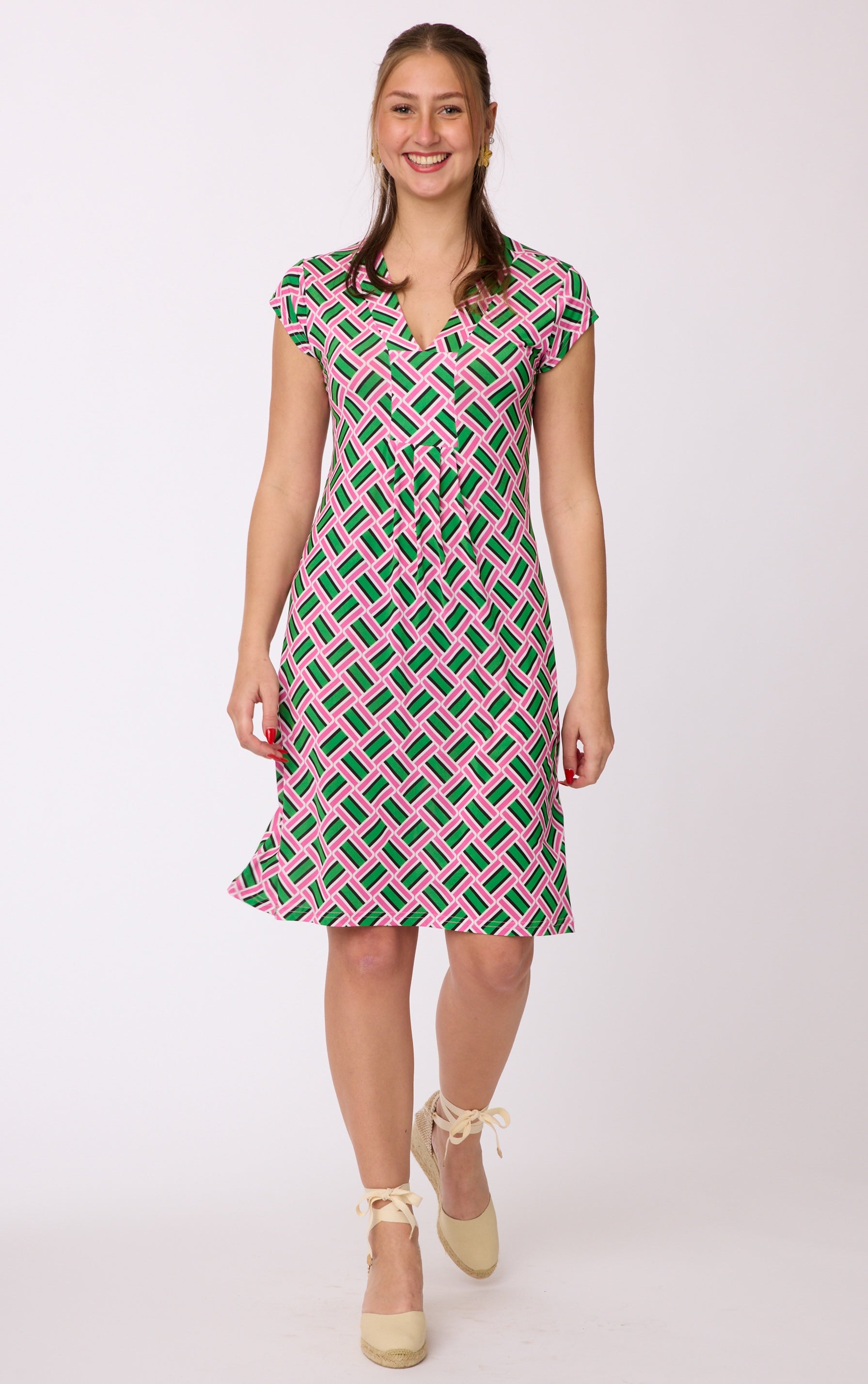 Kleid mit Muster von dem Hamburger Modelabel stegmann mode