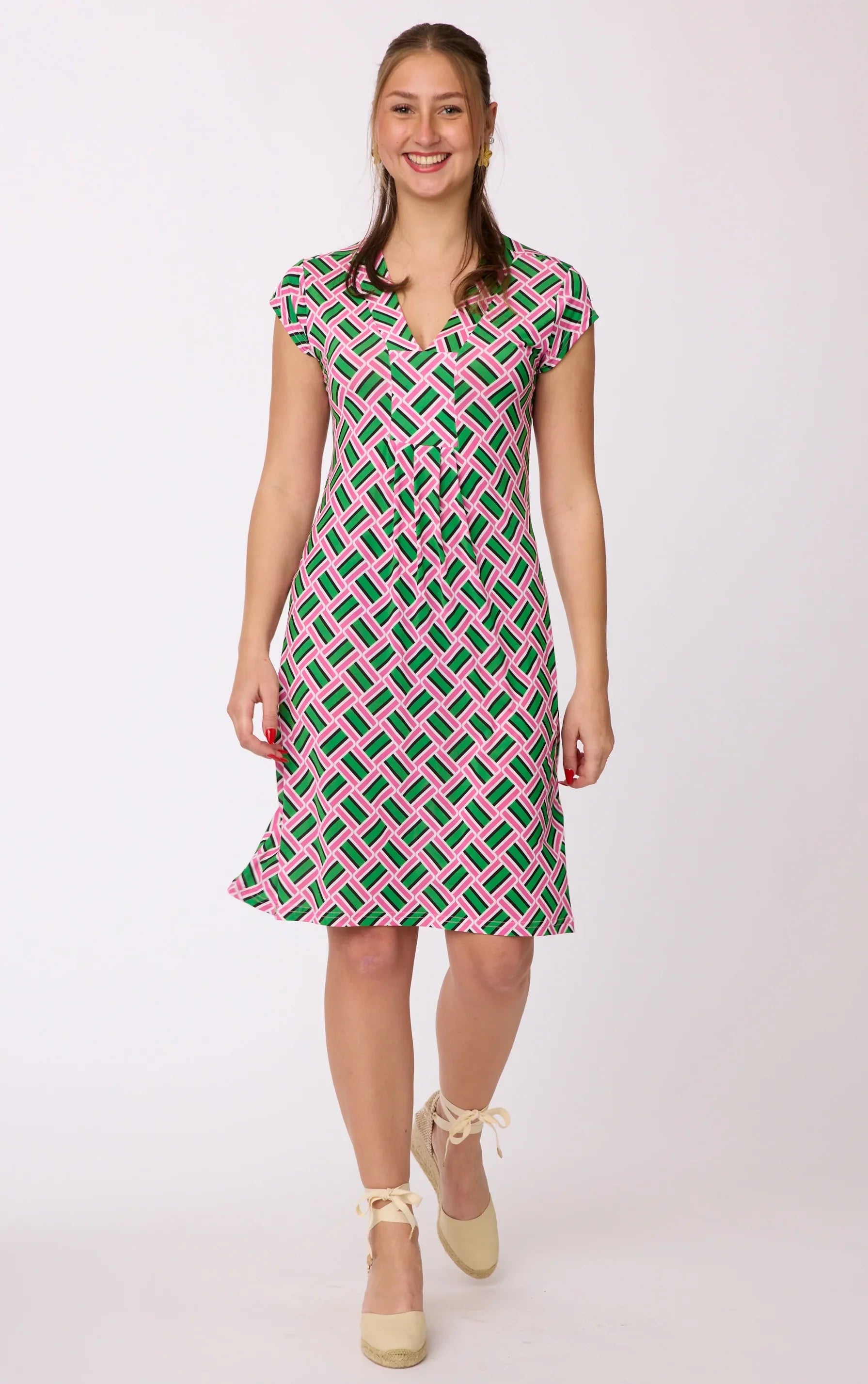 Kleid mit Muster von dem Hamburger Modelabel stegmann mode