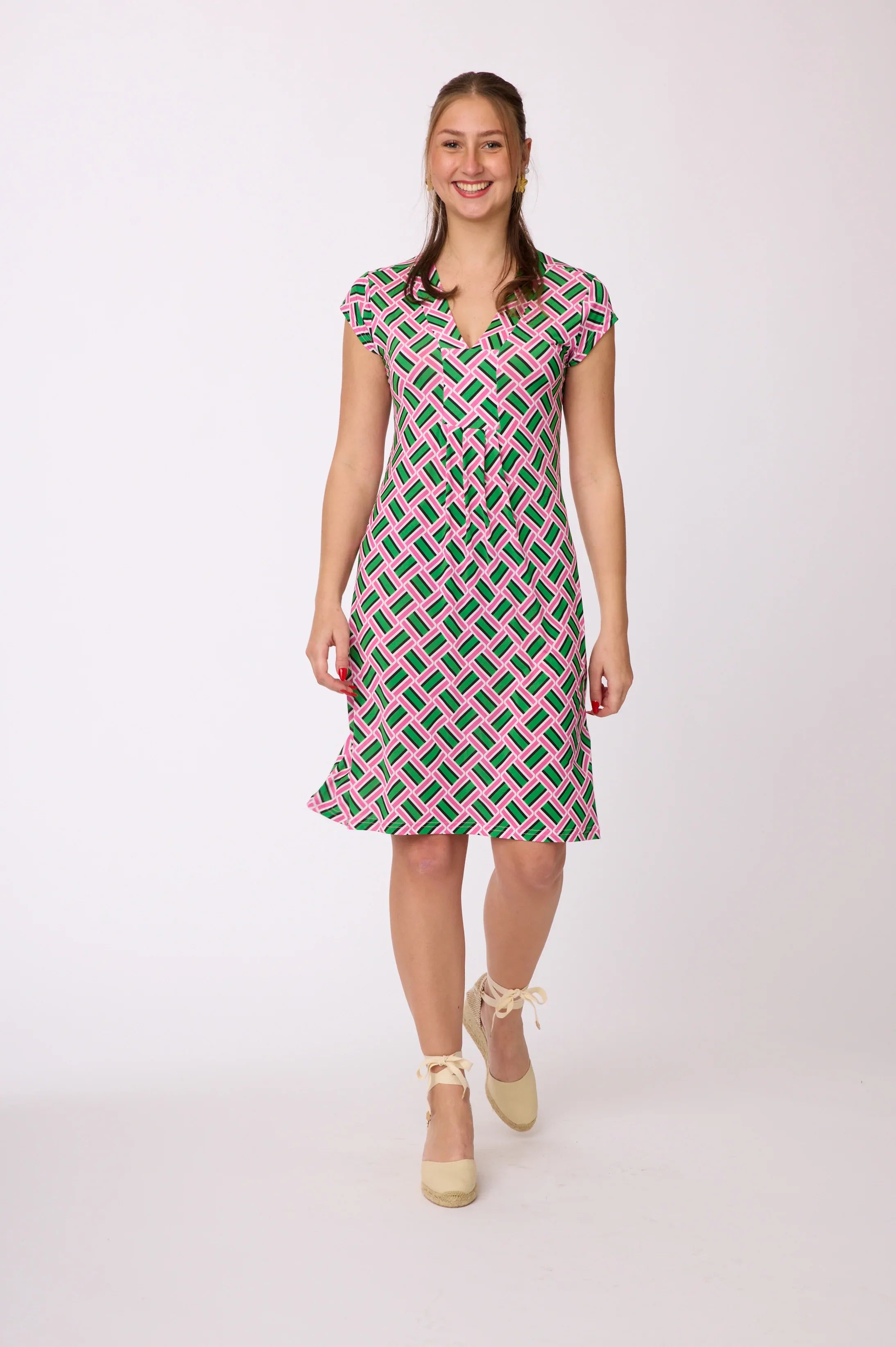 Kleid mit Muster von dem Hamburger Modelabel stegmann mode