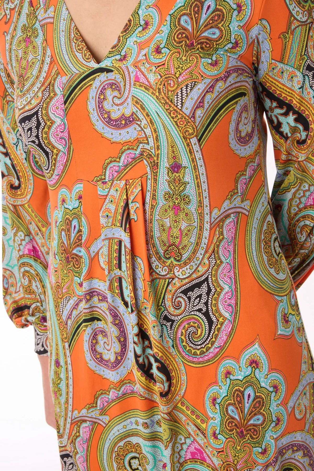 Langes Kleid mit Muster von dem Hamburger Modelabel stegmann mode