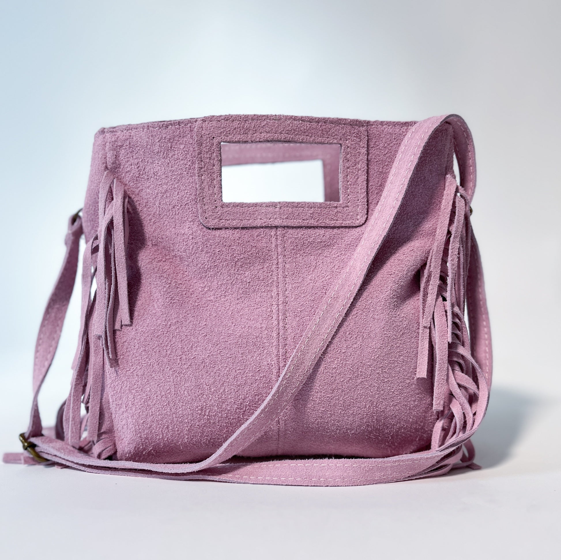 angesagte Fransentasche in Rose vom Hamburger Modelabel stegmann mode