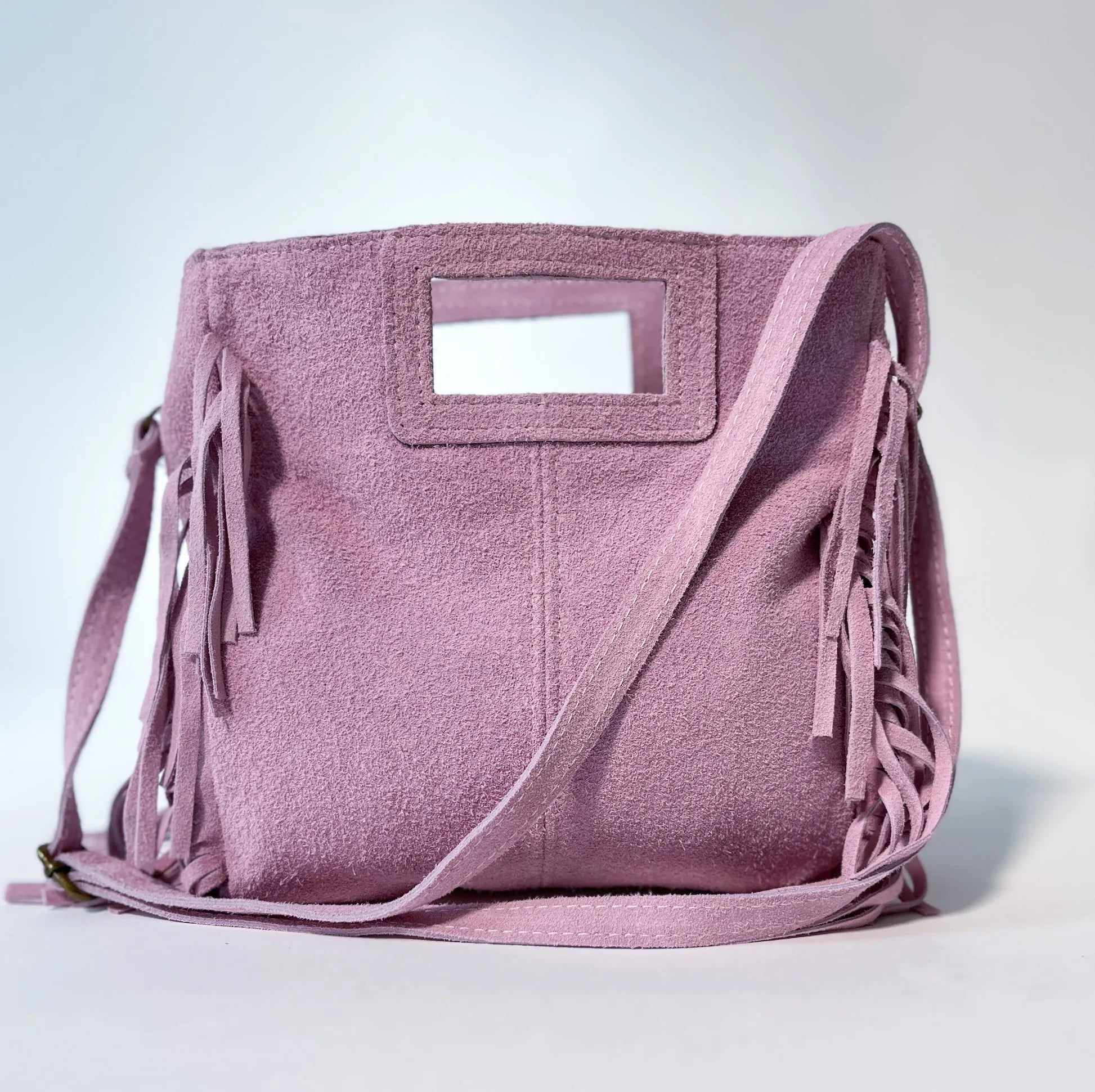 angesagte Fransentasche in Rose vom Hamburger Modelabel stegmann mode