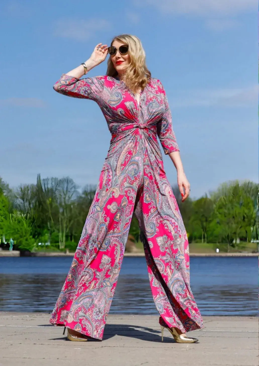 Jumpsuit mit Muster von dem Hamburger Modelabel stegmann mode