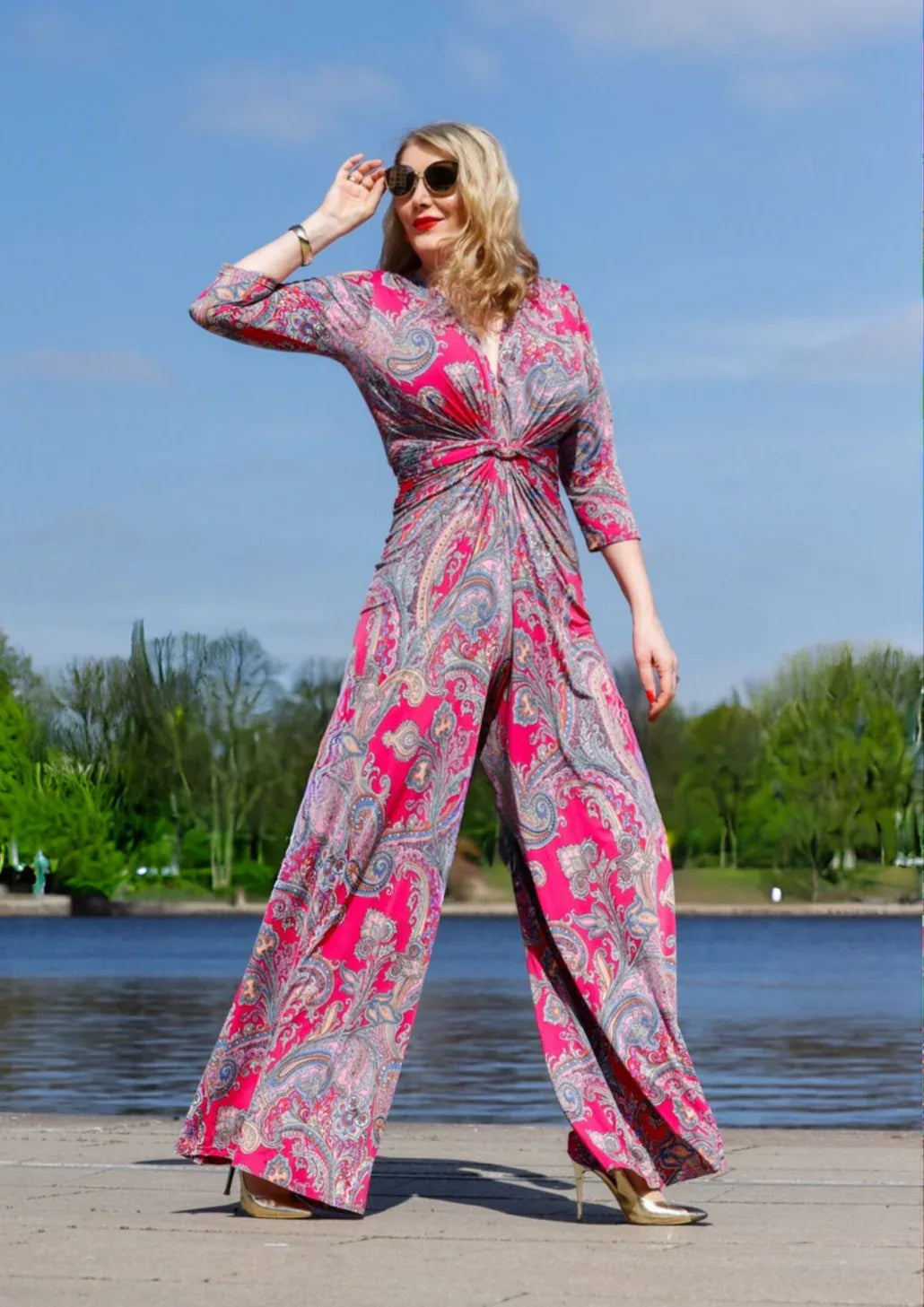 Jumpsuit mit Muster von dem Hamburger Modelabel stegmann mode