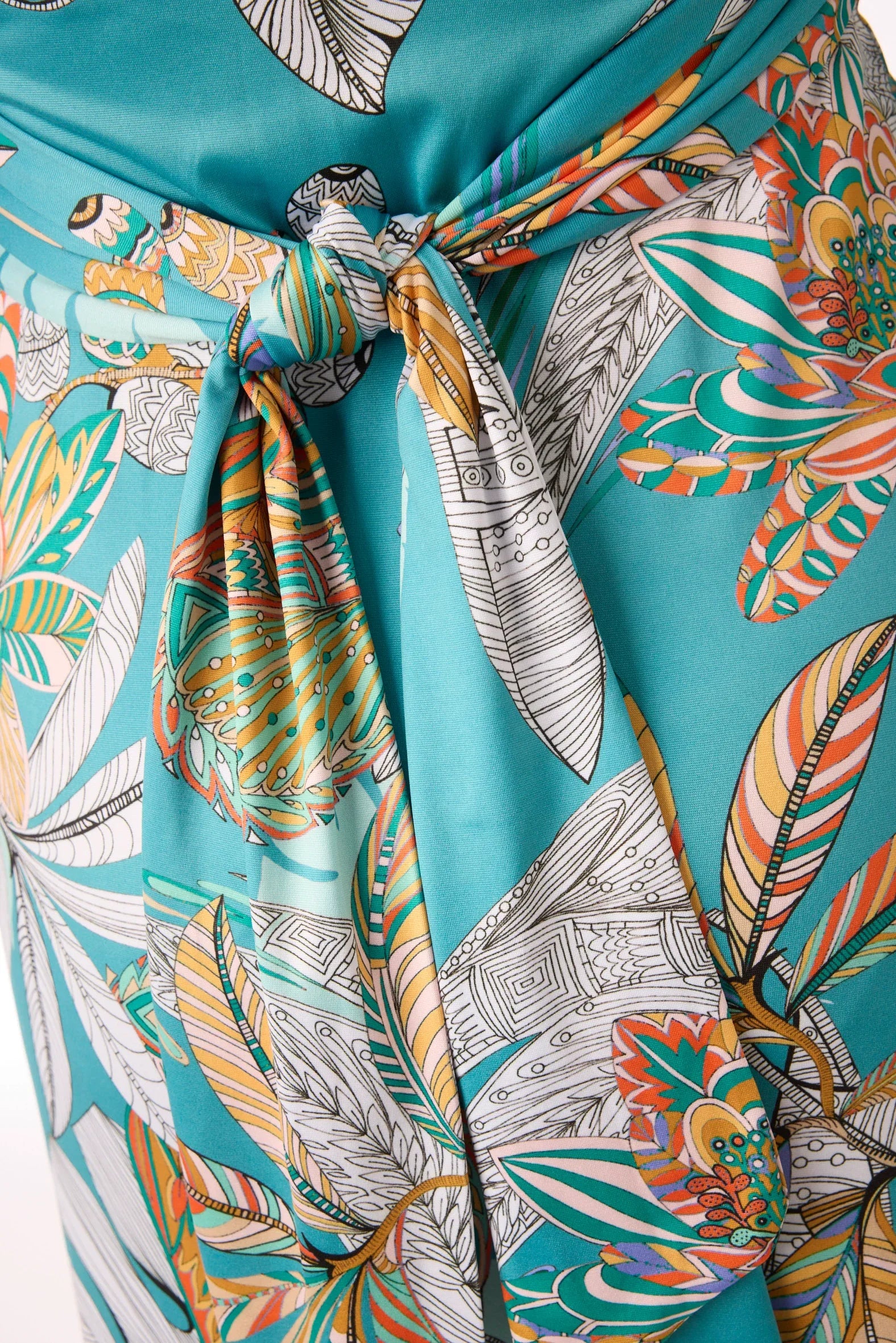 Langes Kleid mit Muster von dem Hamburger Modelabel stegmann mode