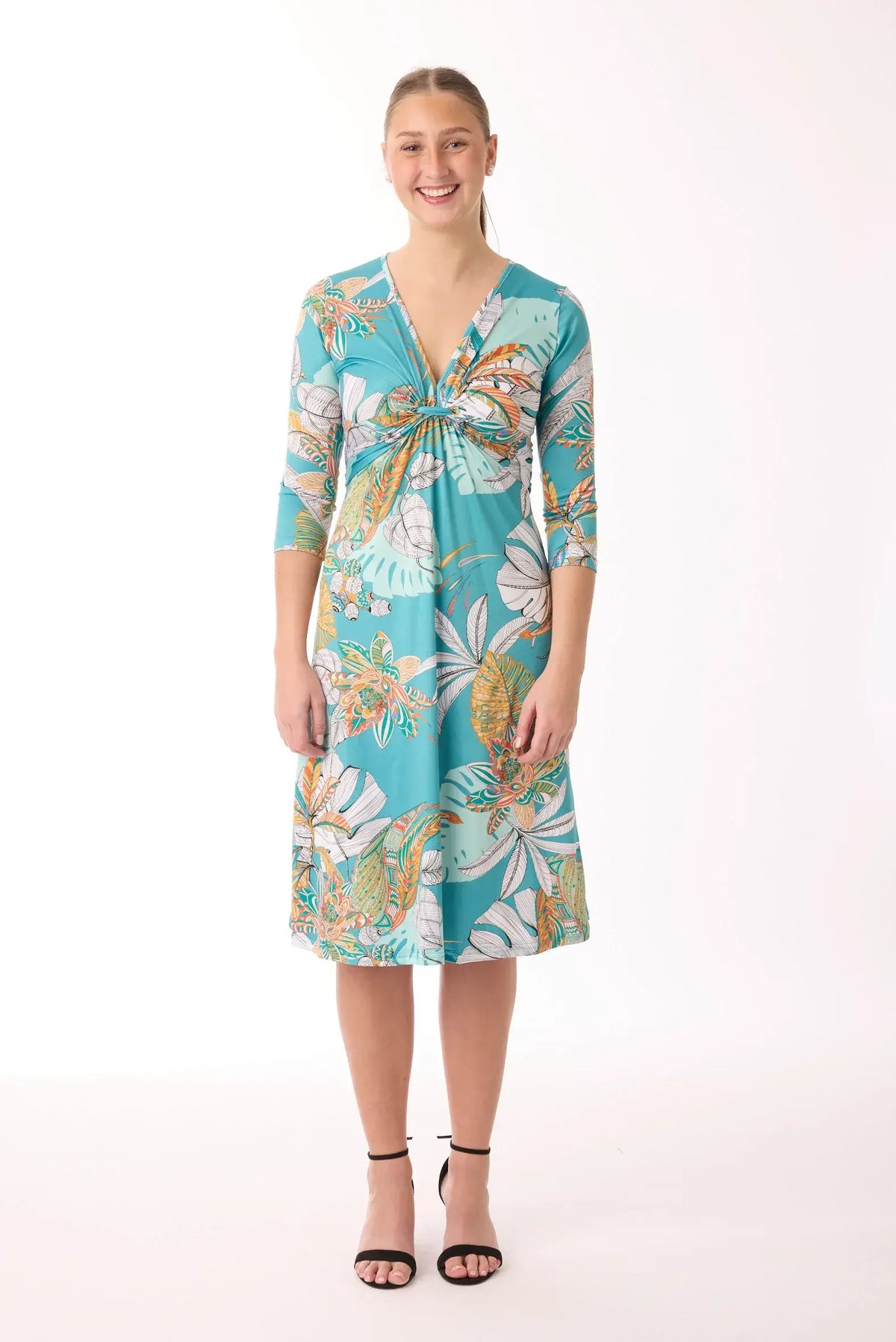 Kleid mit Muster von dem Hamburger Modelabel stegmann mode