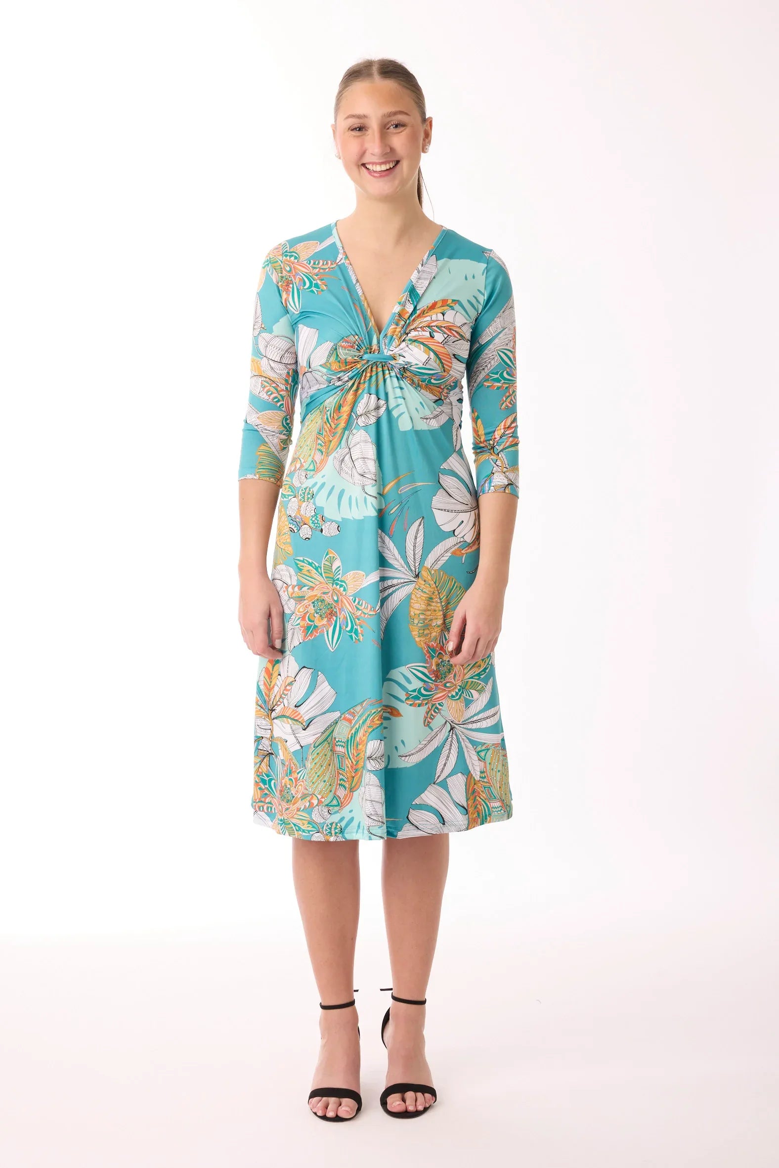 Kleid mit Muster von dem Hamburger Modelabel stegmann mode