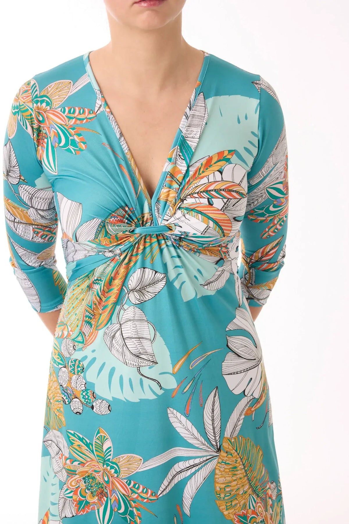 Kleid mit Muster von dem Hamburger Modelabel stegmann mode