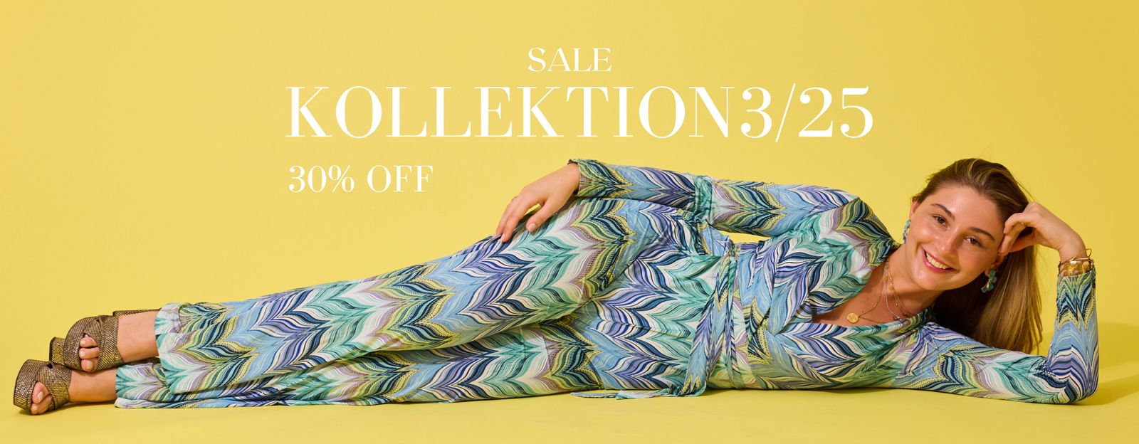 Stage Ankündigung Sale Kollektion K3 2025 30% Rabatt vom Hamburger Modelabel stegmann mode