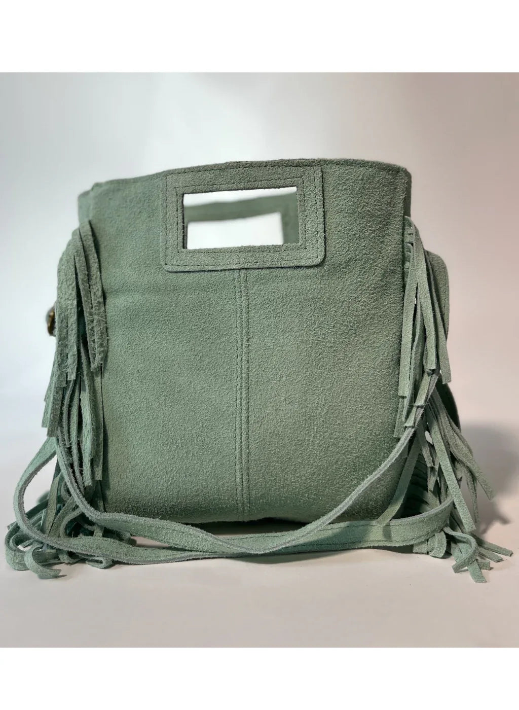 angesagte Fransentasche in Türkis vom Hamburger Modelabel stegmann mode