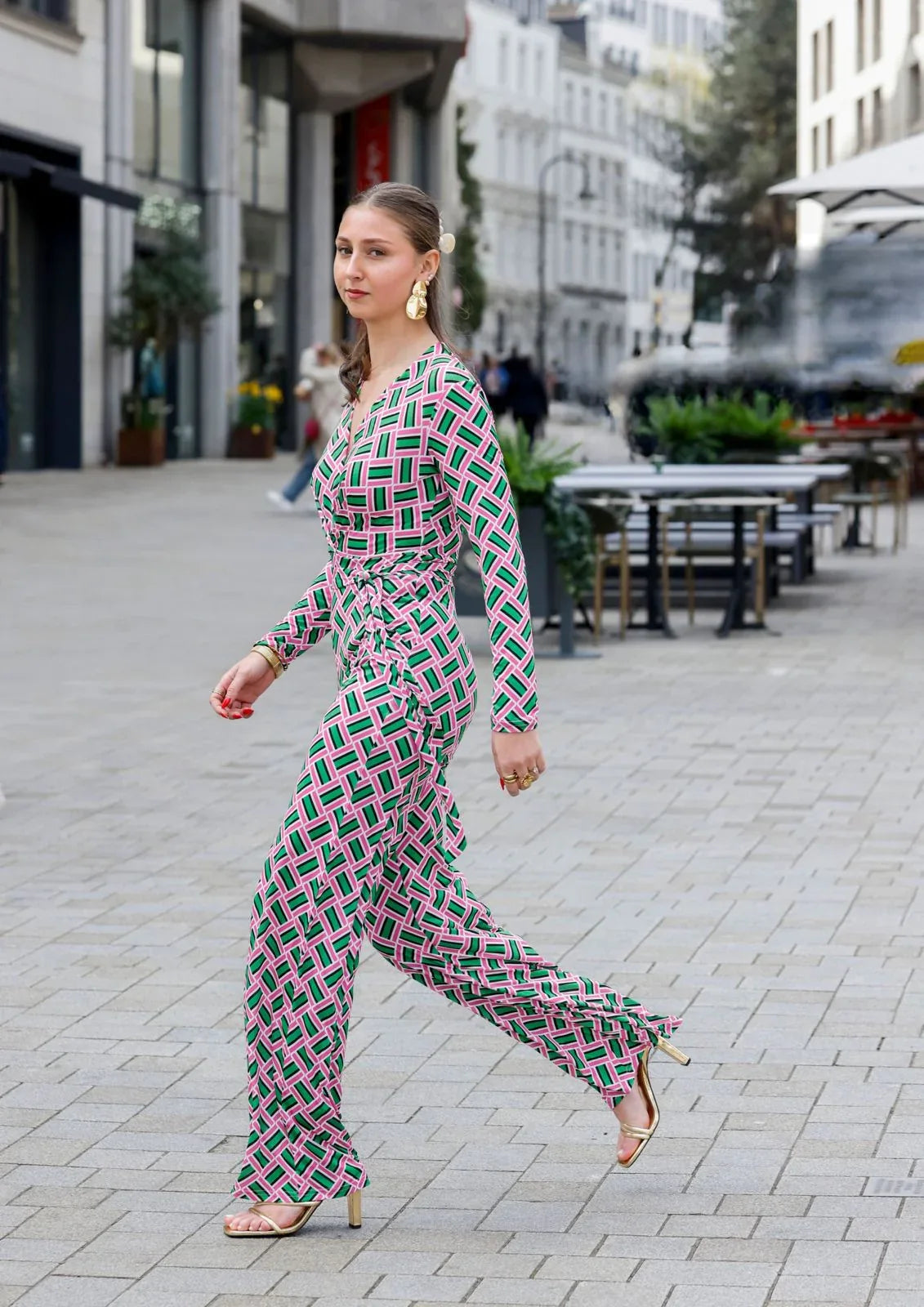 Jumpsuit mit Muster von dem Hamburger Modelabel stegmann mode