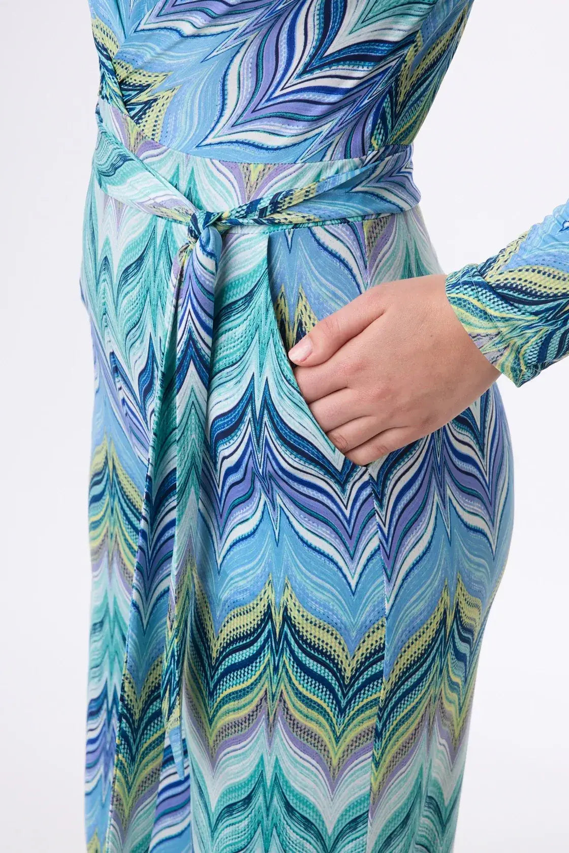 Jumpsuit Teria Combi im Print Zick Zack Violet vom Hamburger Modelabel stegmann mode
