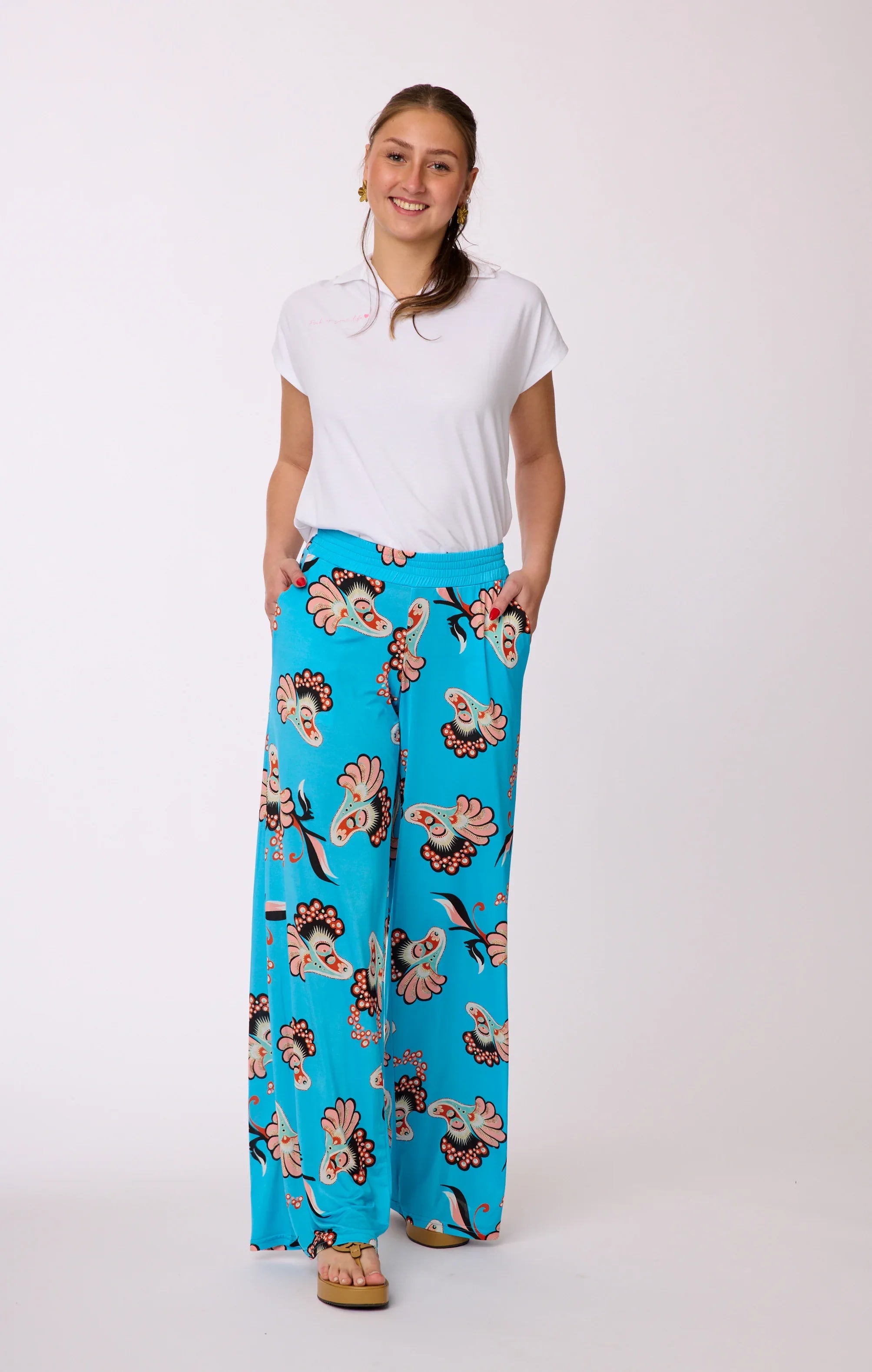 Marlene Hose mit Muster von dem Hamburger Modelabel stegmann mode