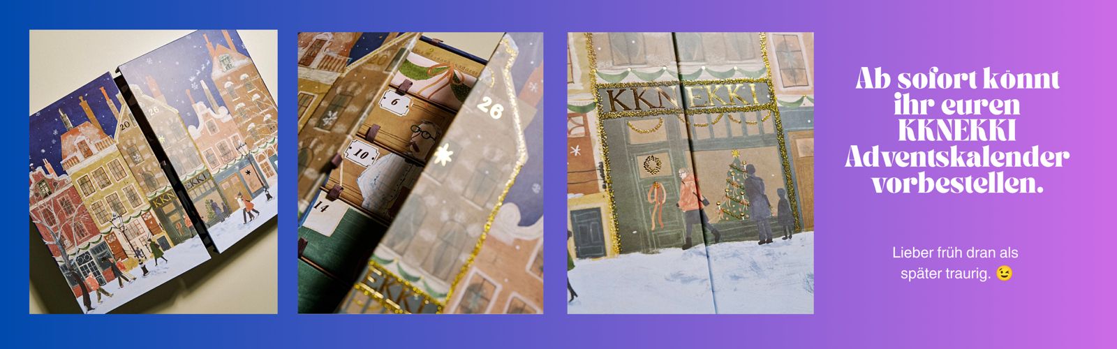 Stage mit KKNEKKI Adventskalender 2026 vom Hamburger Modelabel Stegmann Mode