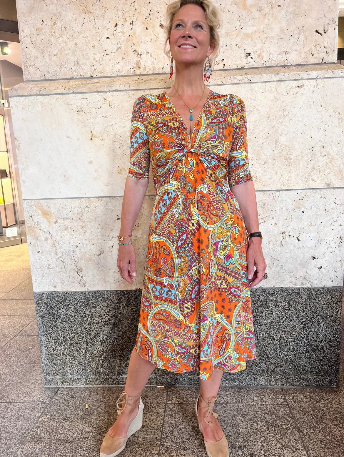 Kleid mit Muster von dem Hamburger Modelabel stegmann mode