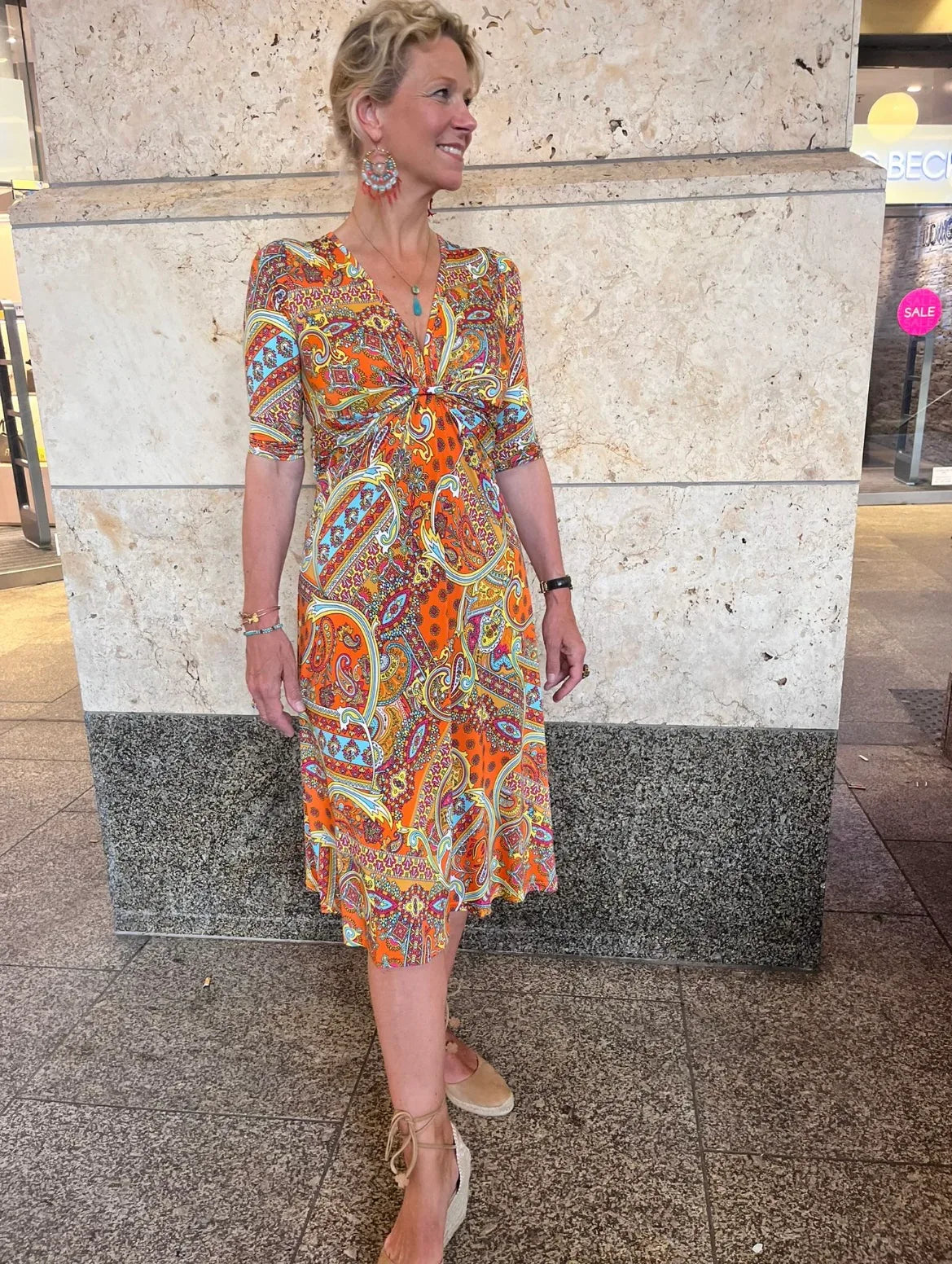 Kleid mit Muster von dem Hamburger Modelabel stegmann mode