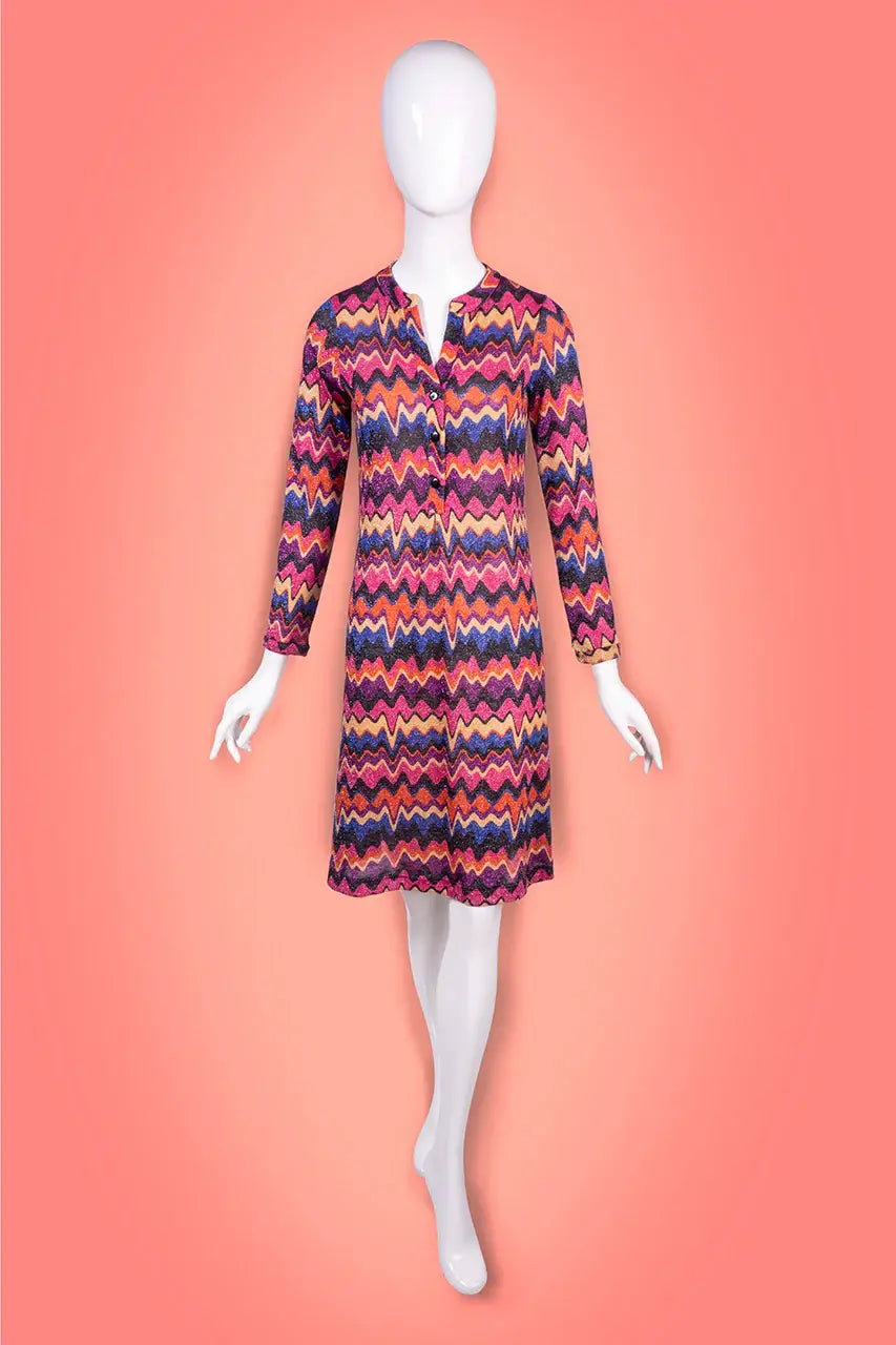 Kleid mit Knopfleiste und Muster von dem Hamburger Modelabel stegmann mode