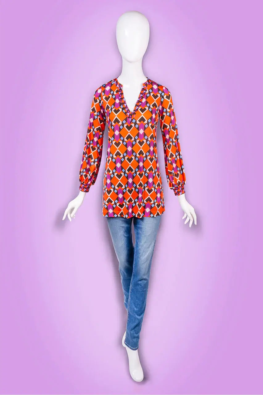 Tunika mit Muster von dem Hamburger Modelabel stegmann mode