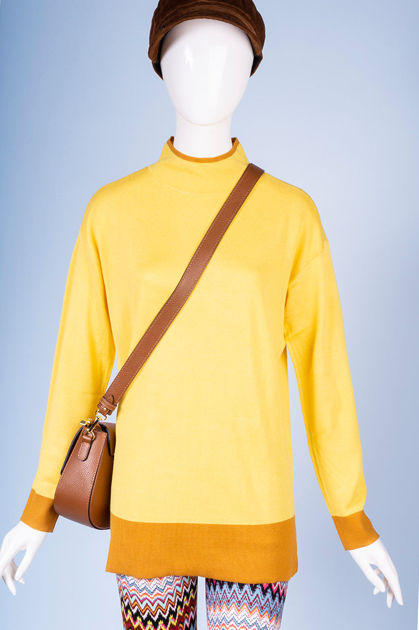 Pullover in Gelb von dem Hamburger Modelabel Stegmann Mode