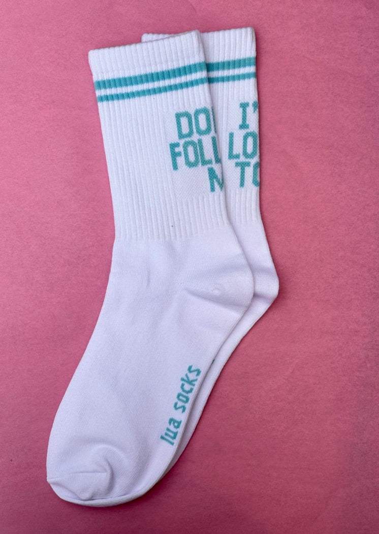 Socken mit Aufschrift