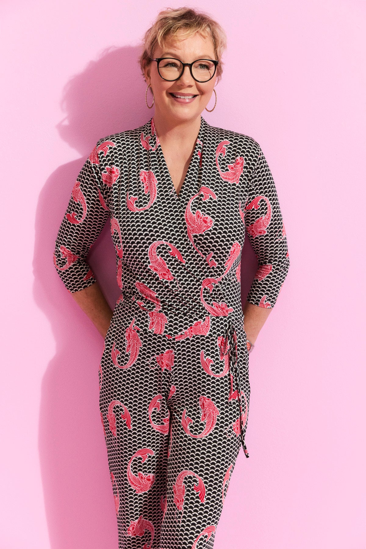 Jumpsuit mit Muster von dem Hamburger Modelabel stegmann mode