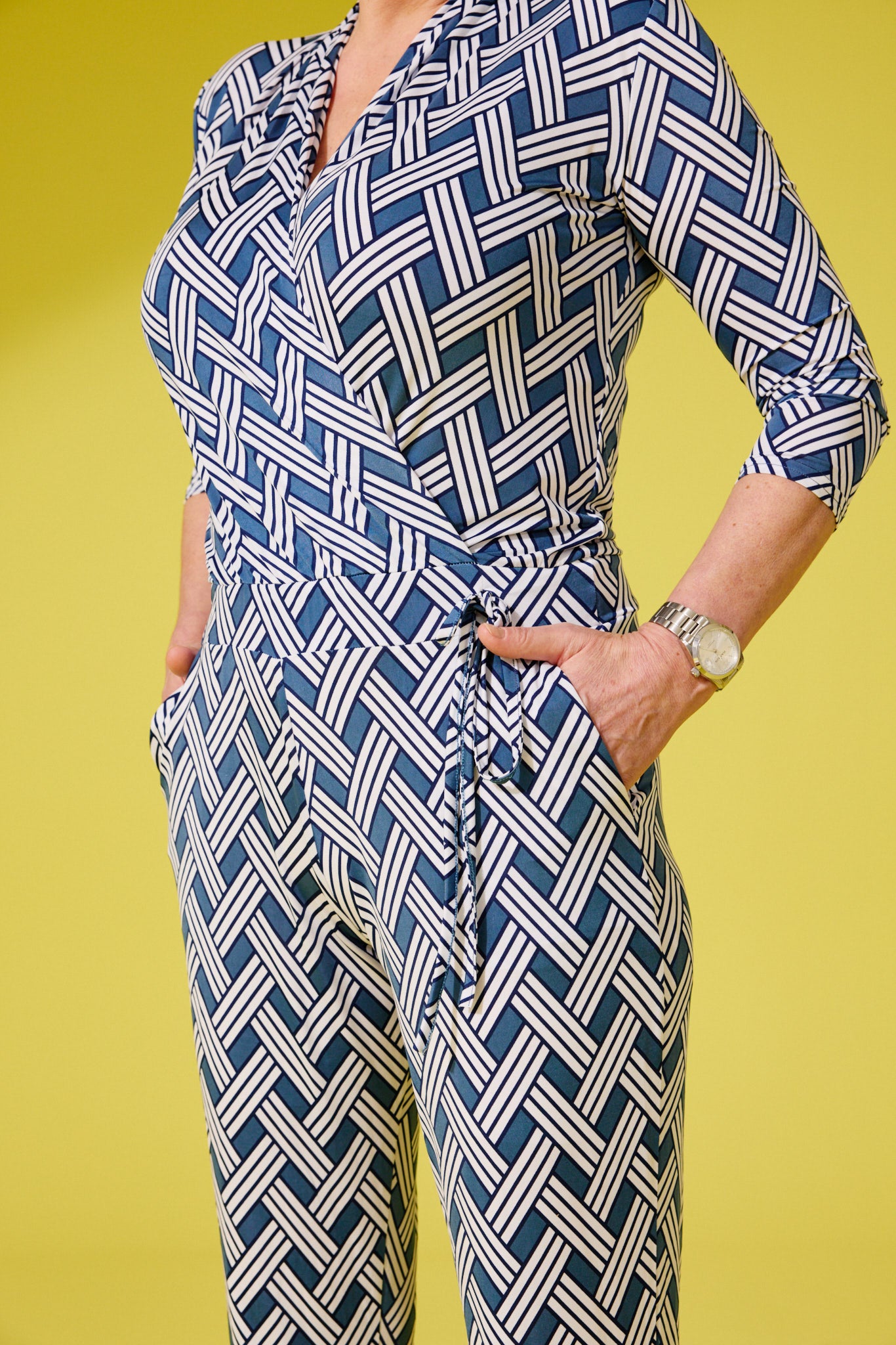 Jumpsuit mit Muster von dem Hamburger Modelabel stegmann mode