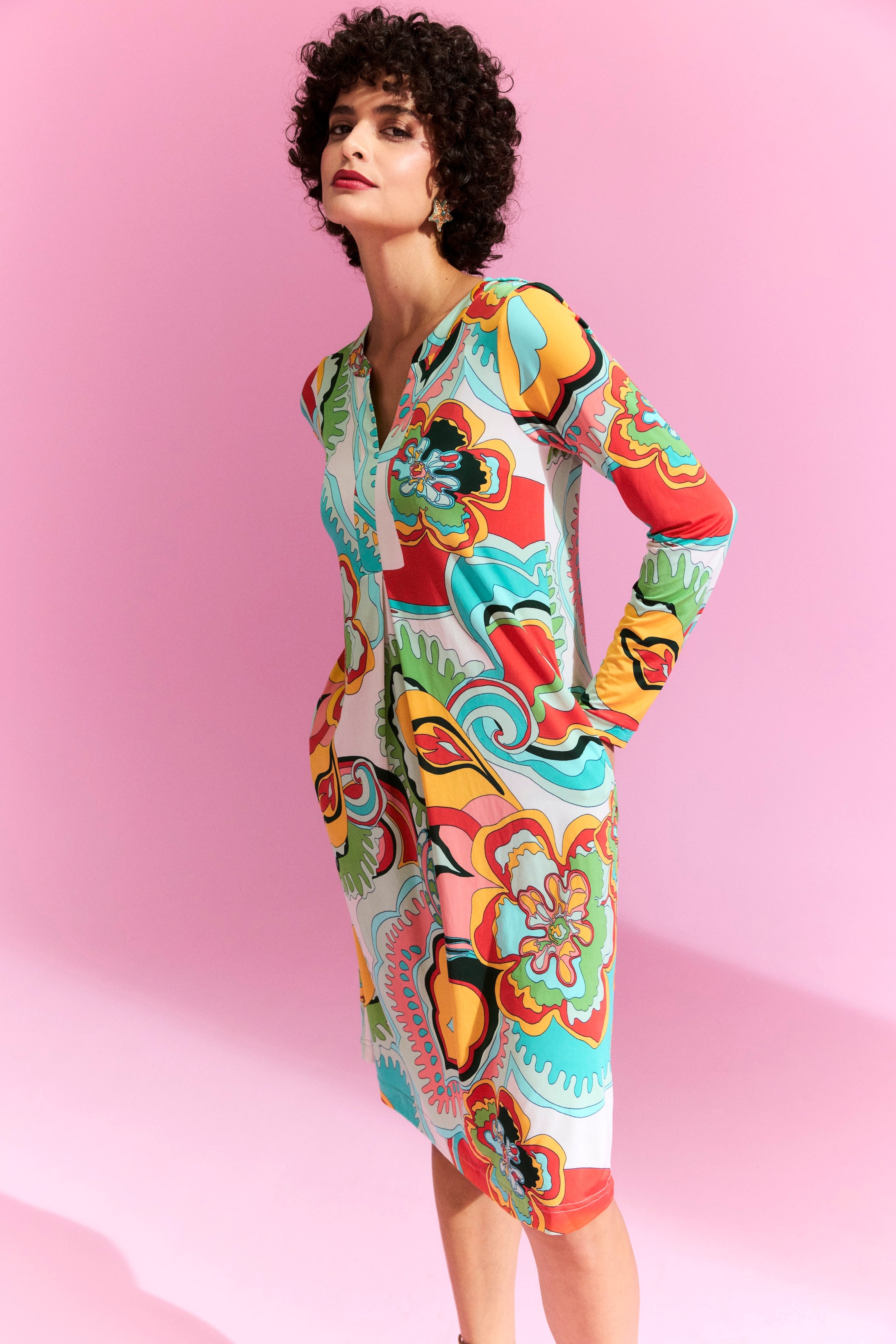 Kleid mit Muster von dem Hamburger Modelabel stegmann mode